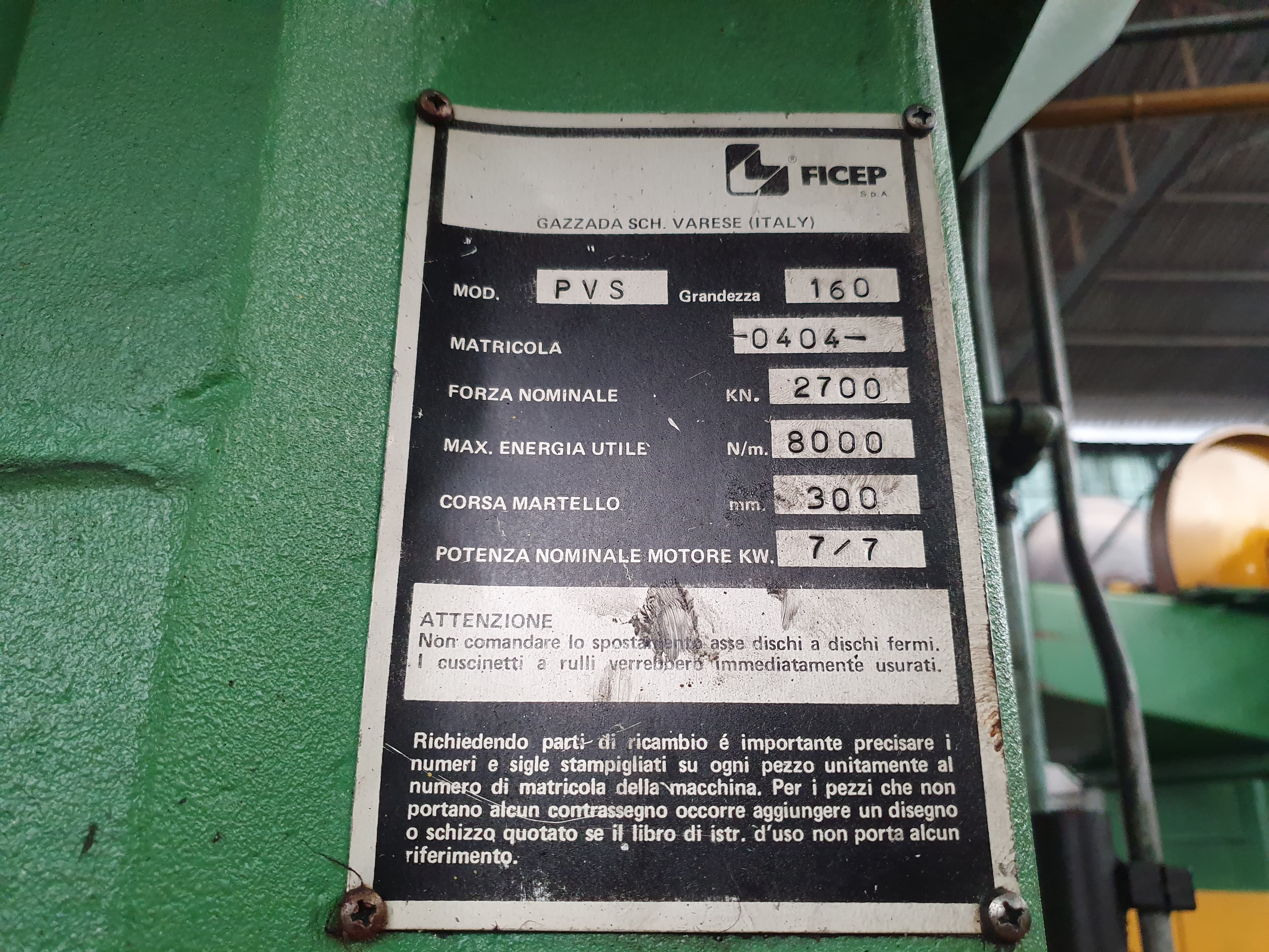Prensa Ficep PVS · Forno Maestri — imagem 6