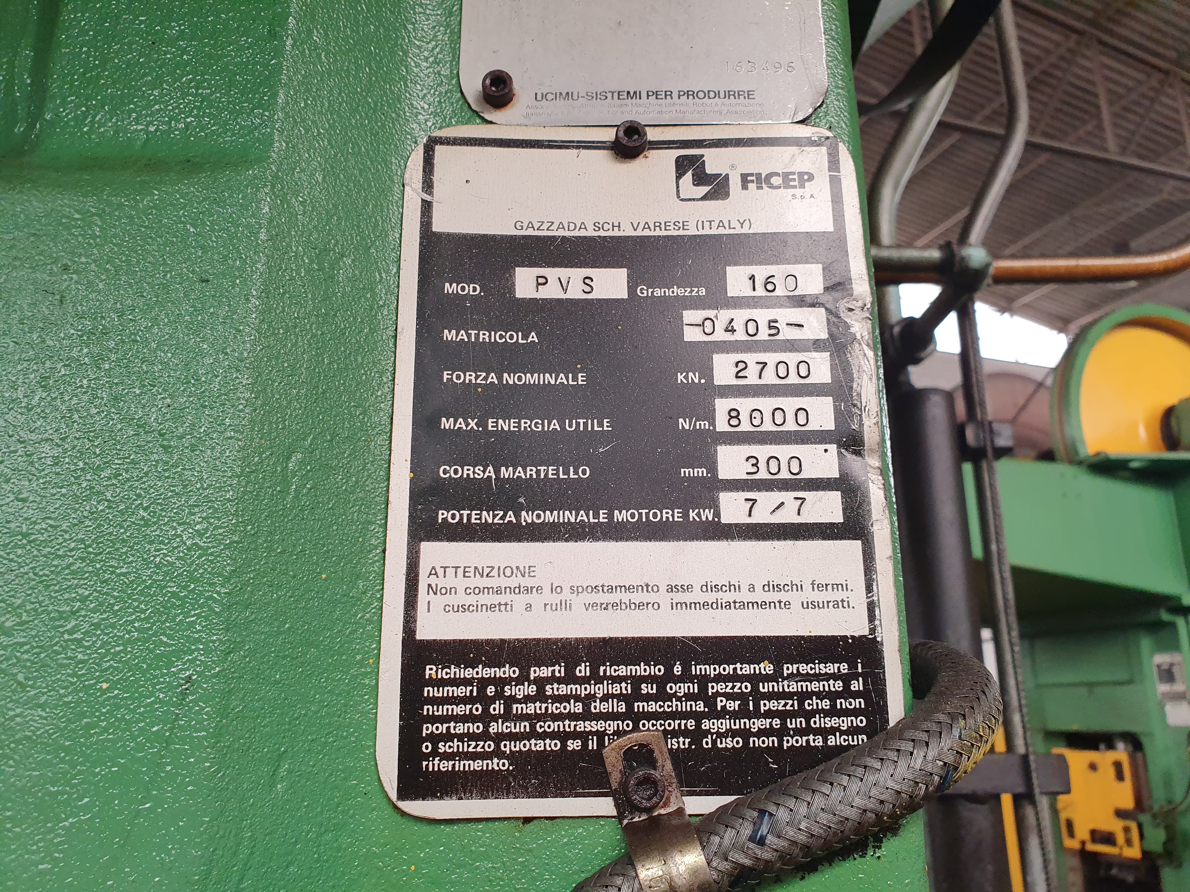 Prensa Ficep PVS · Horno Maestri — imagen 4