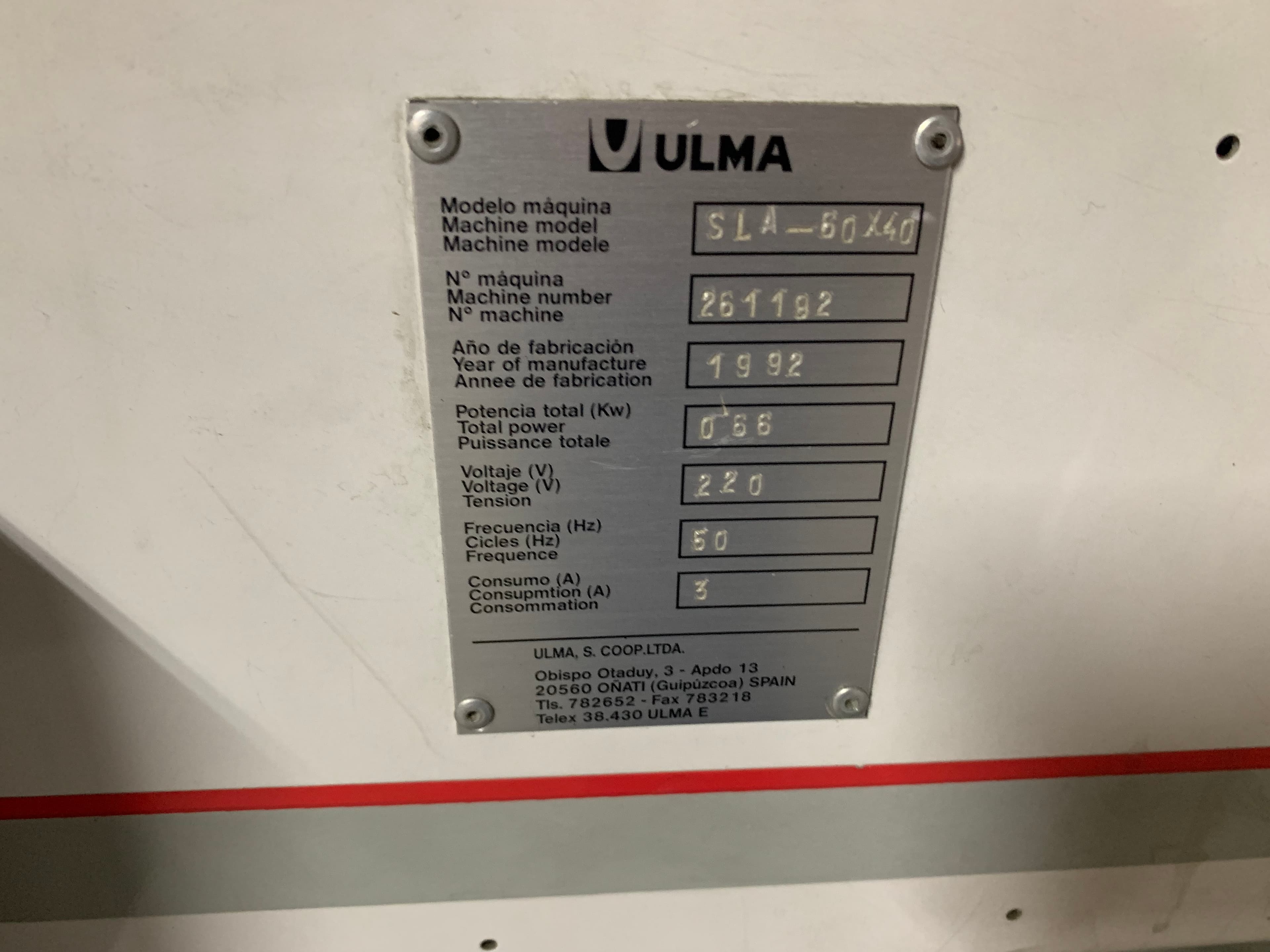 Máquina Filme Termoretrátil Ulma SLA-60X40 — image 6