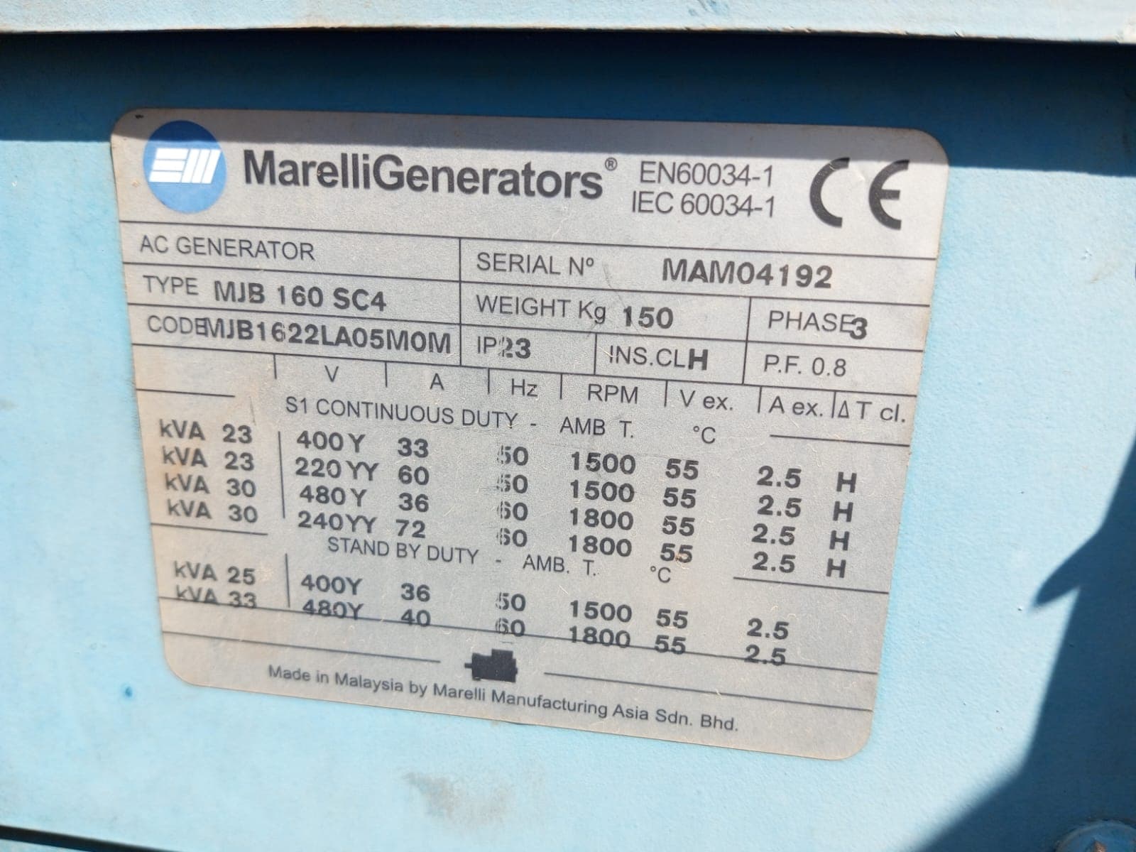 Gerador Marelligenerator MJB 160 SC4 — imagem 4