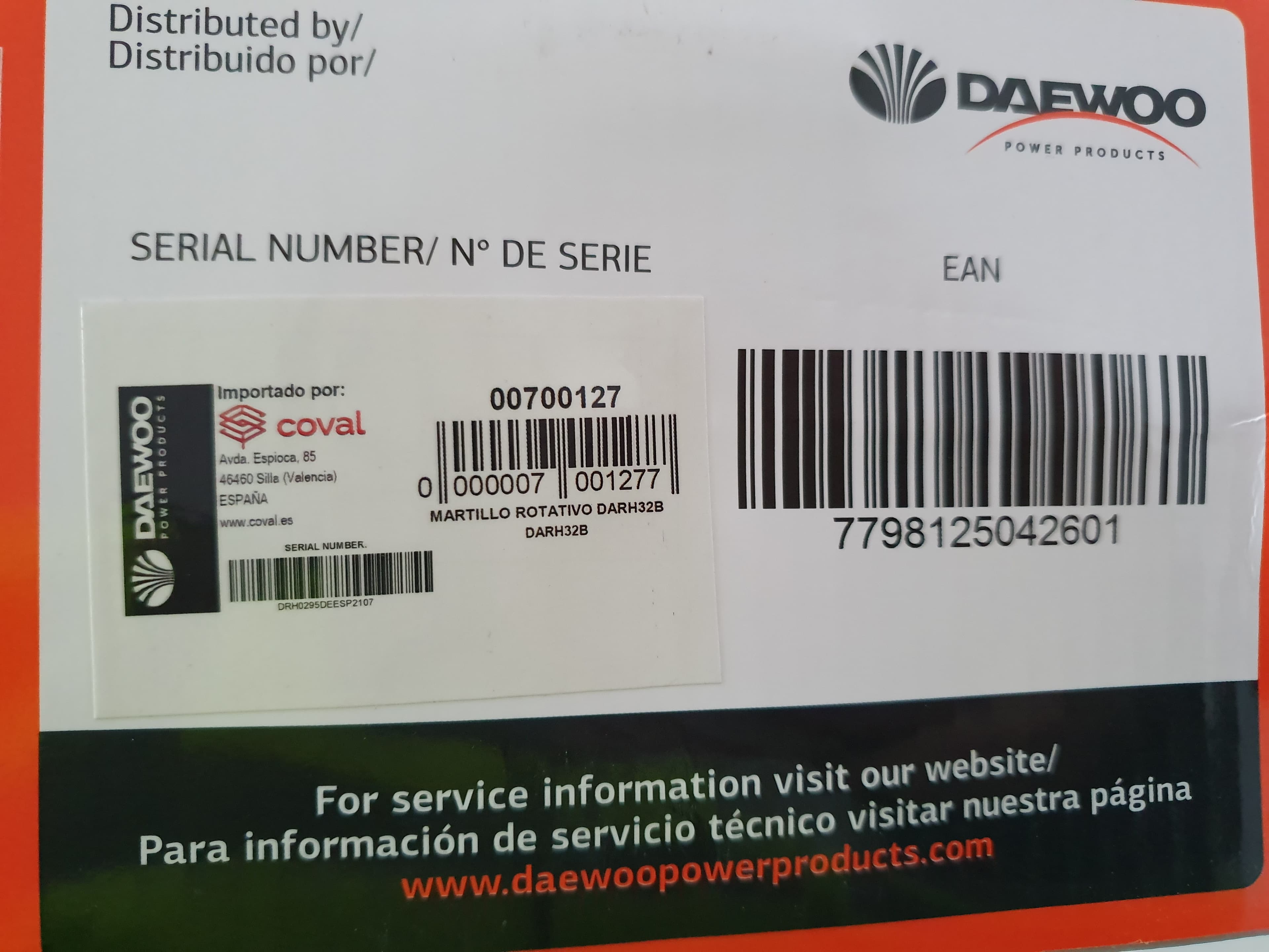 MARTELO ROTATIVO DAEWOO — imagem 6