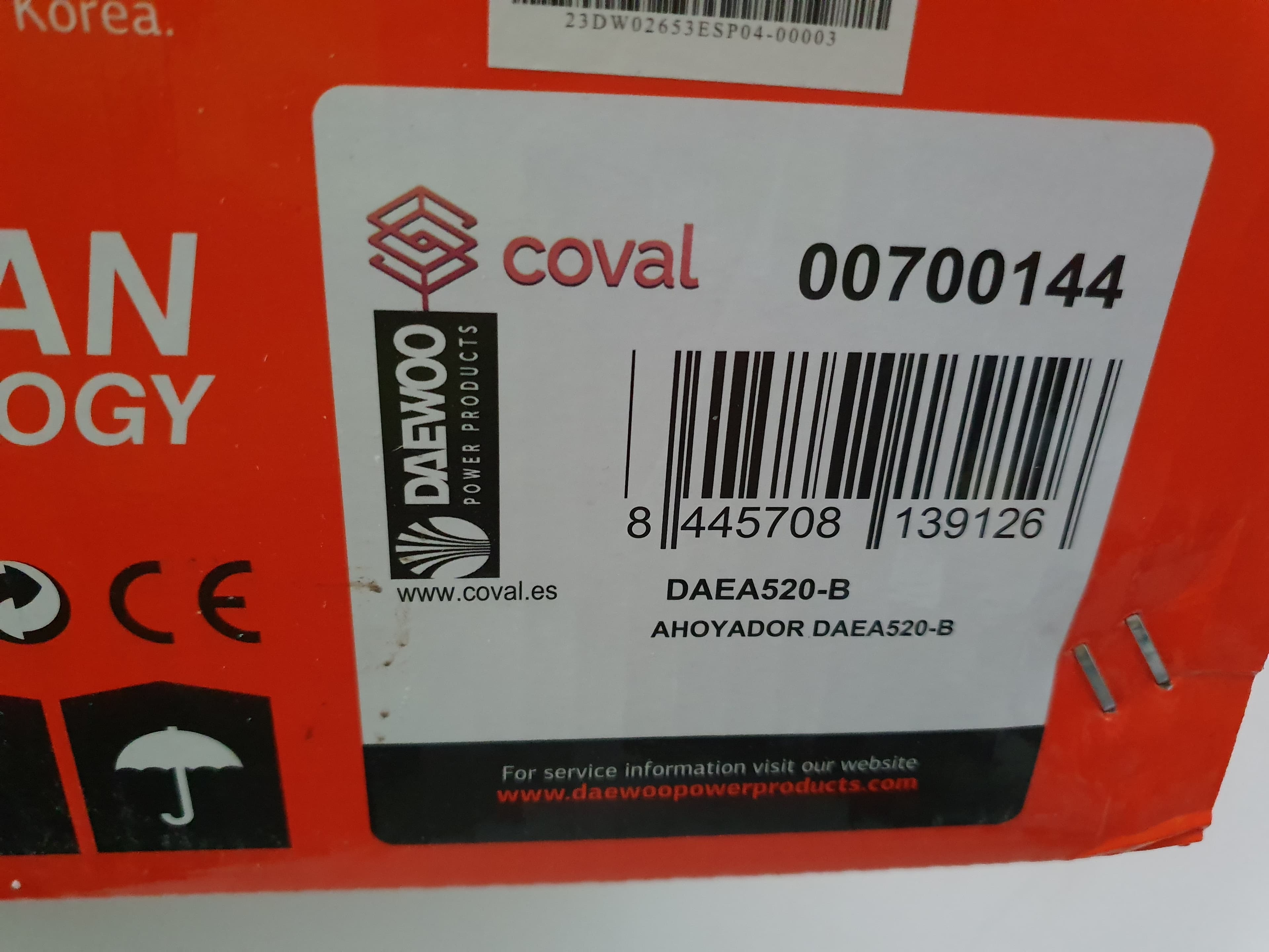 MOTO PERFURADORA DAEWOO COM BROCA — image 7