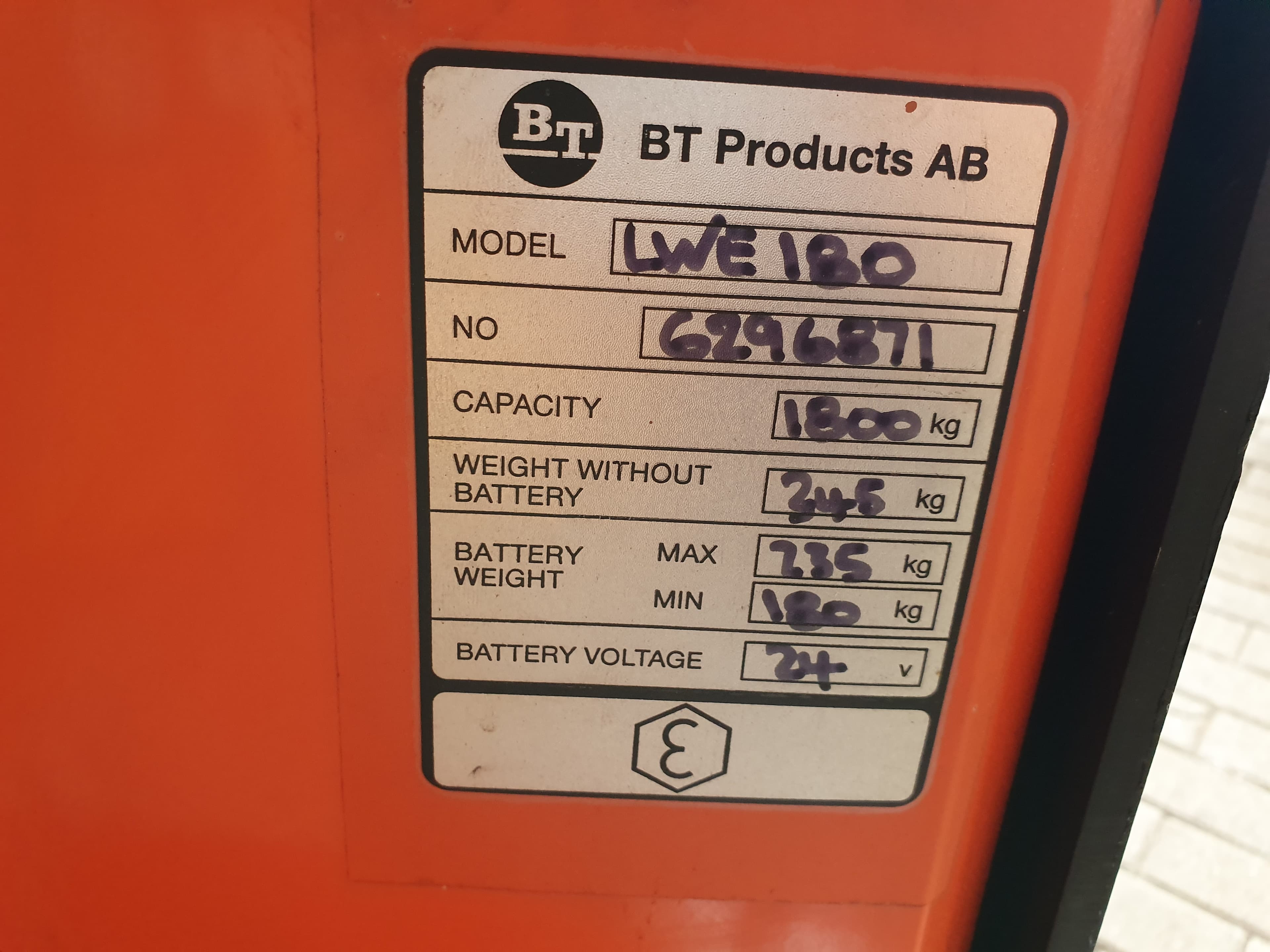Porta Paletes BT LWE 180 — imagen 9