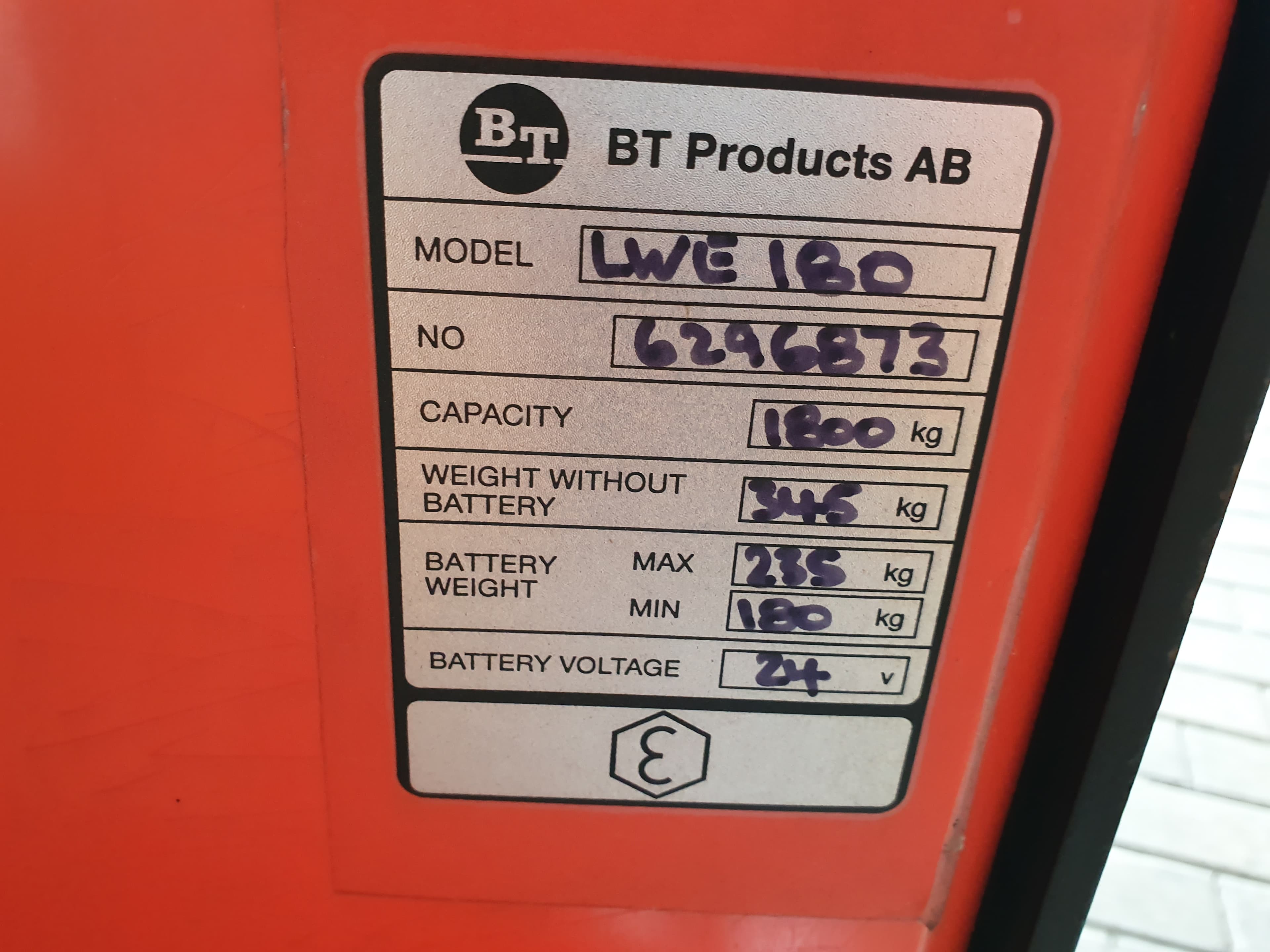 Porta Paletes BT LWE 180 — imagem 9