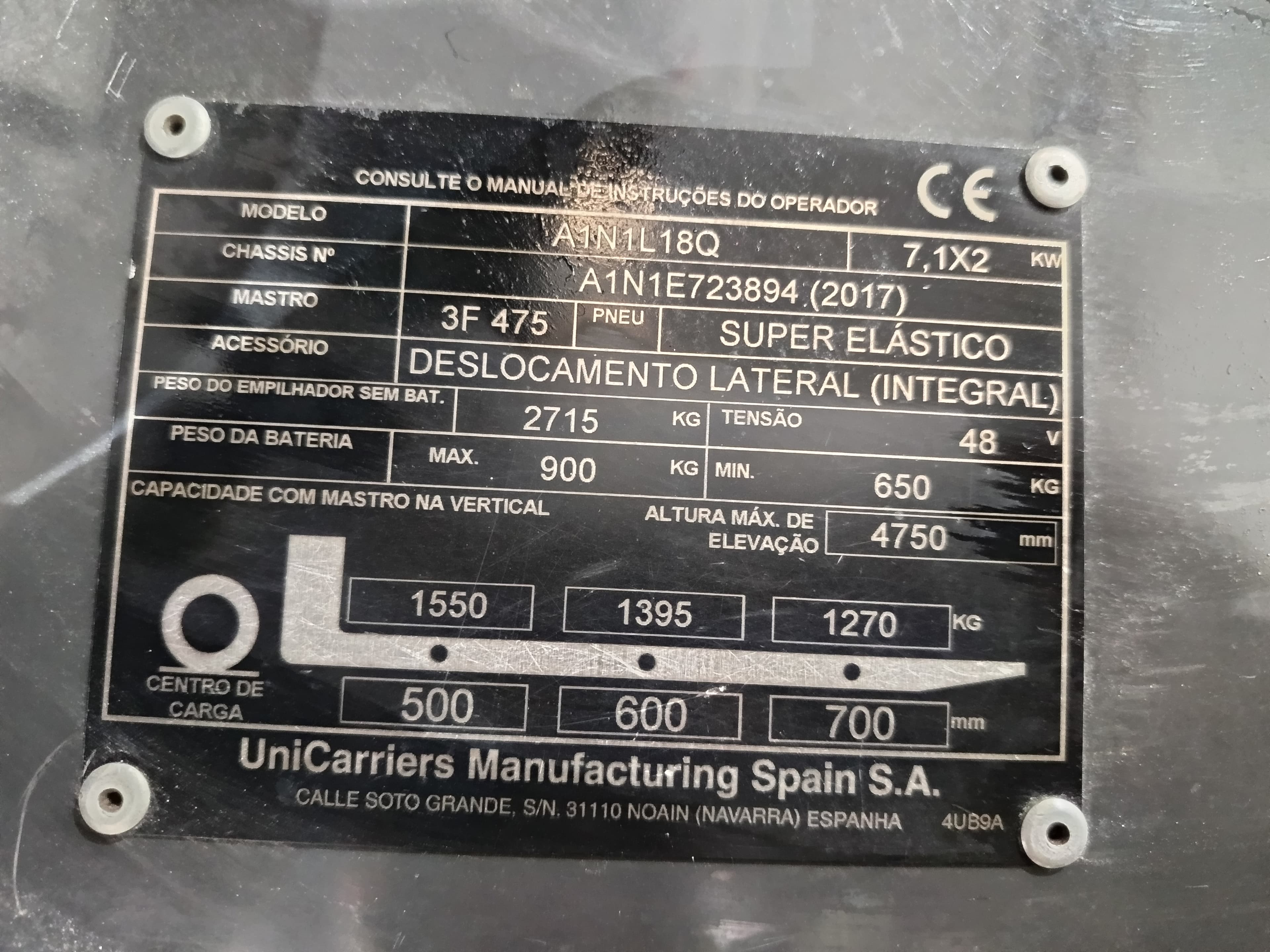 Empilhador Elétrico Unicarries · Ano 2017 — imagem 14