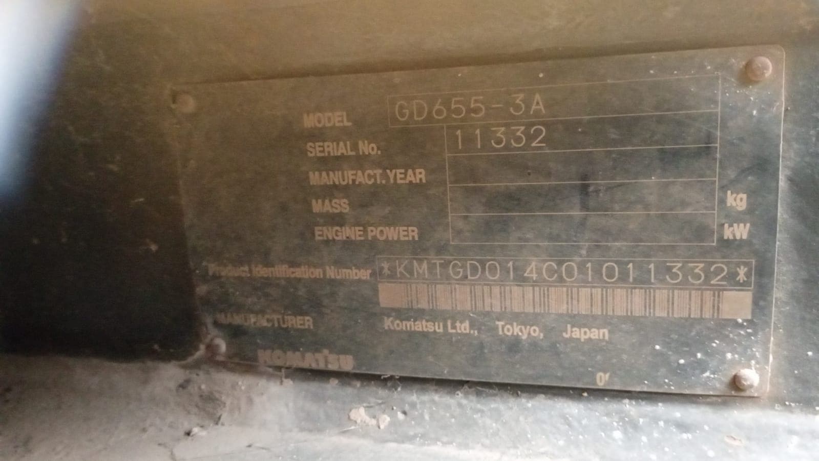 Niveladora - Komatsu/GD655-3A — image 8