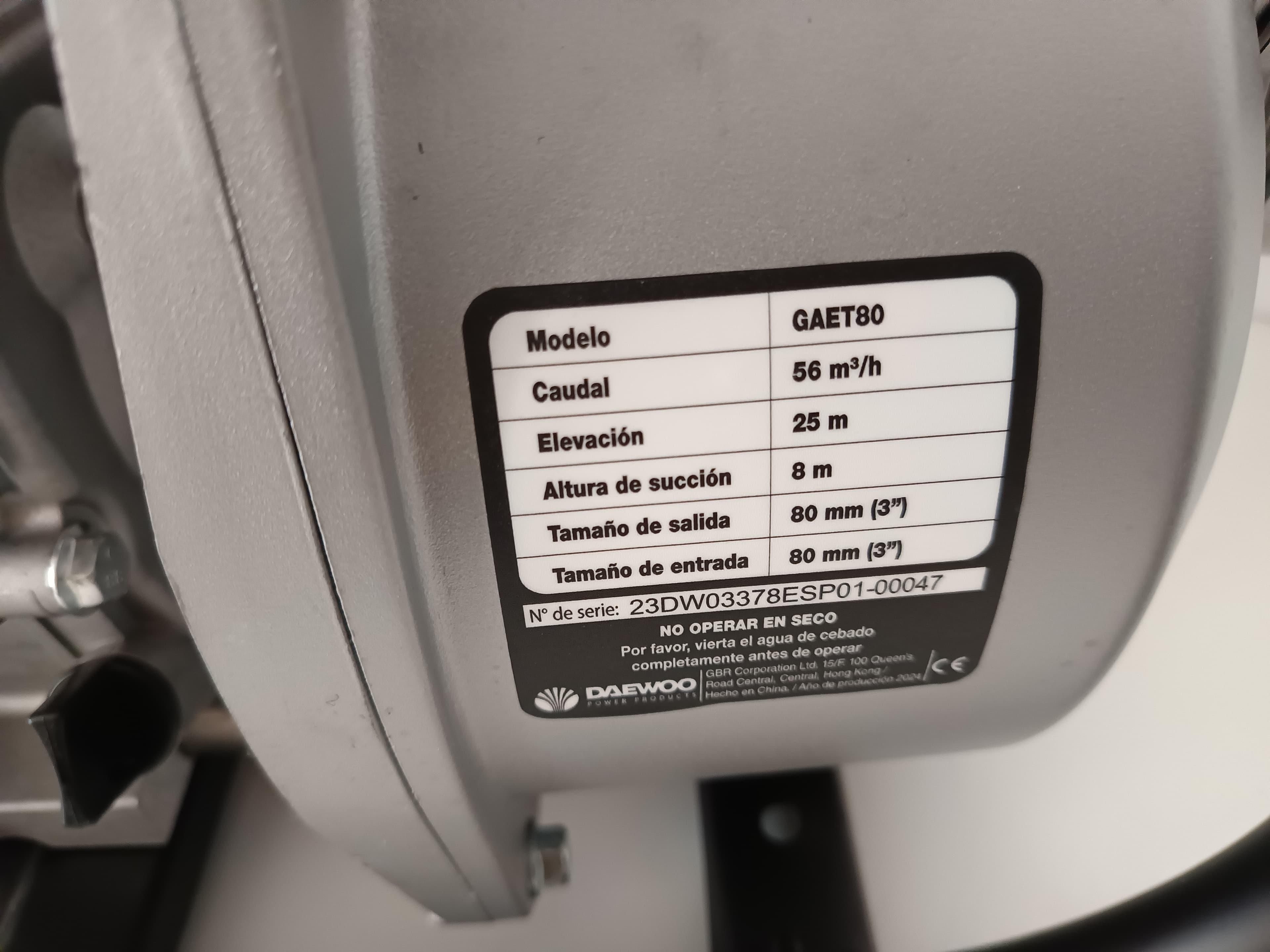 Motobomba DAEWOO — imagen 6