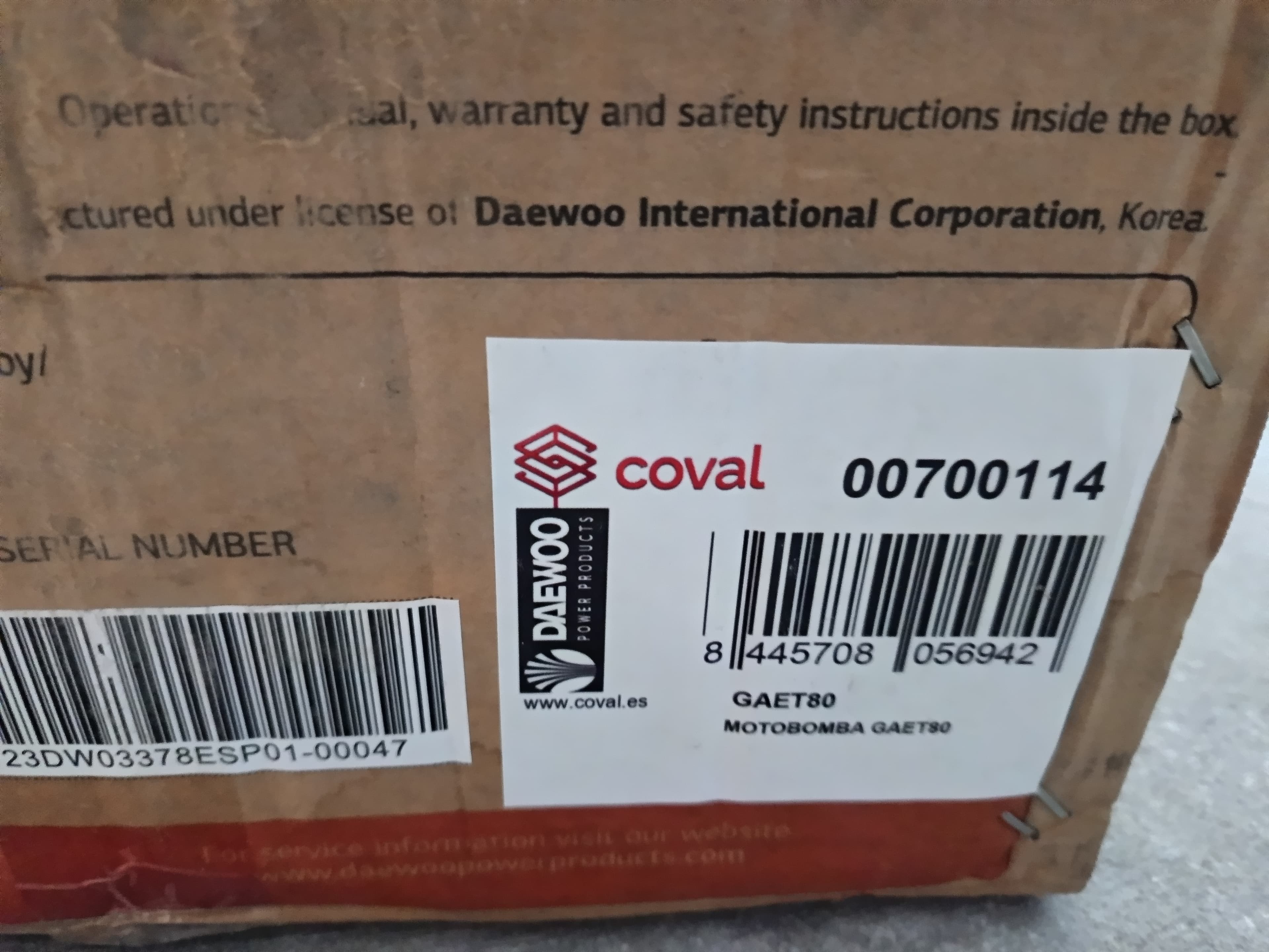 Motobomba DAEWOO — imagen 7