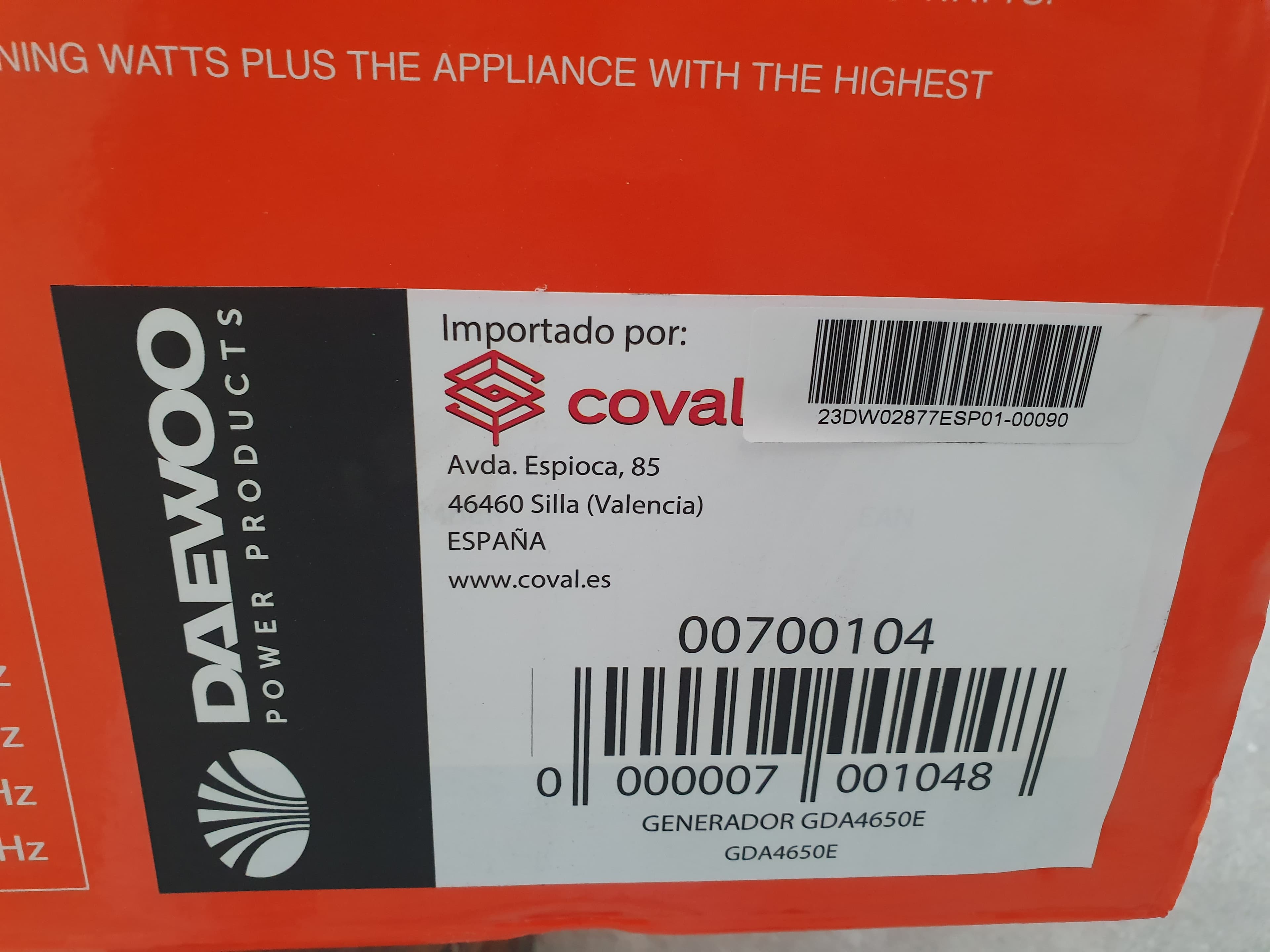 GERADOR DAEWOO GDA4650E — imagem 8