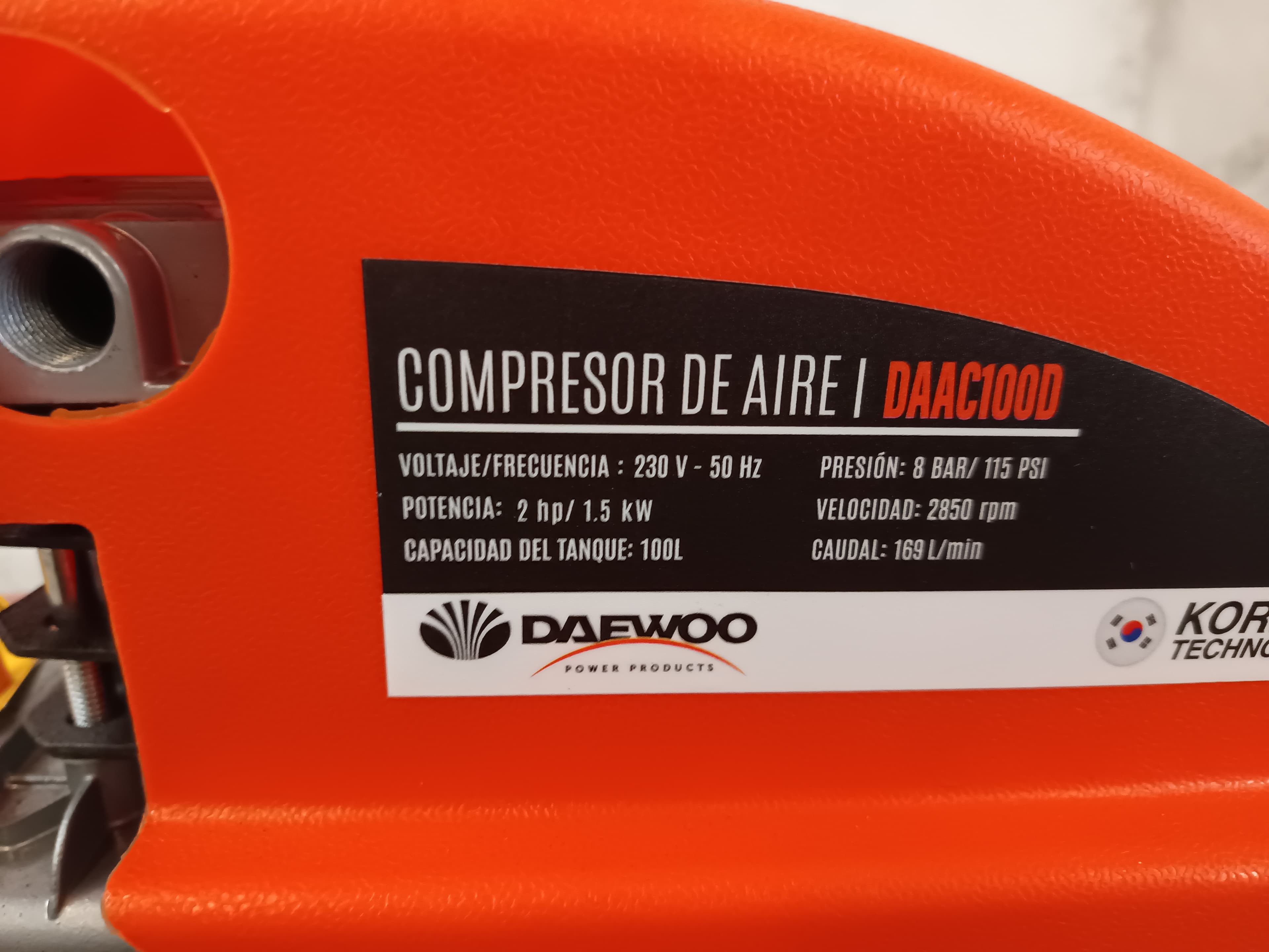 Compressor Daewoo 100L — imagem 5