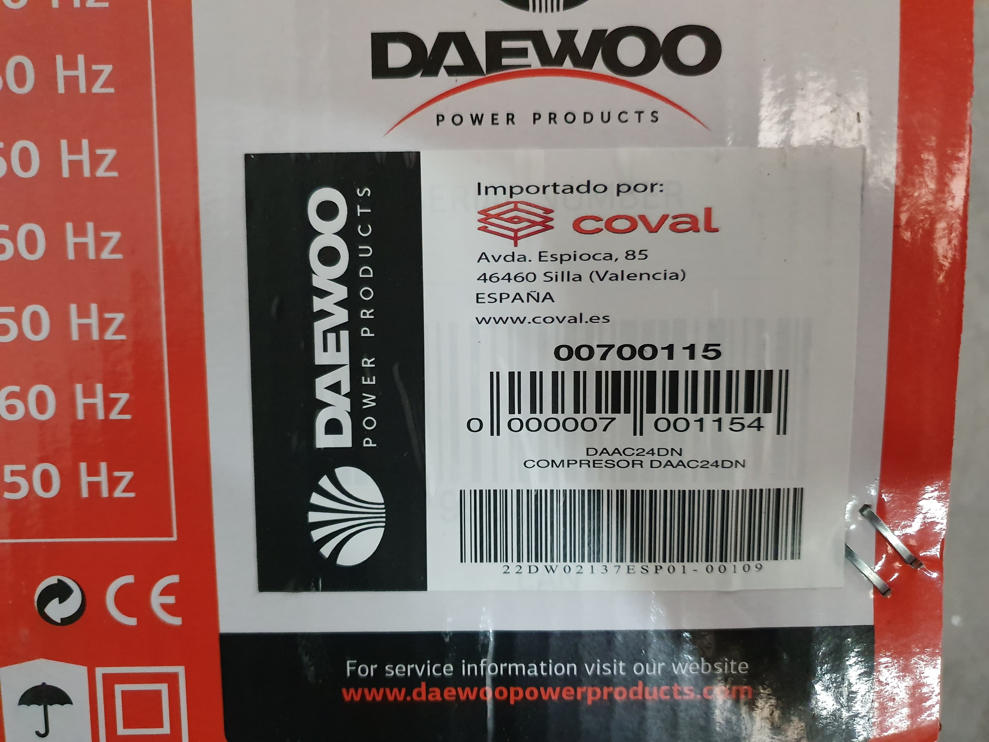 Compresor de aire Daewoo 24L — imagen 6