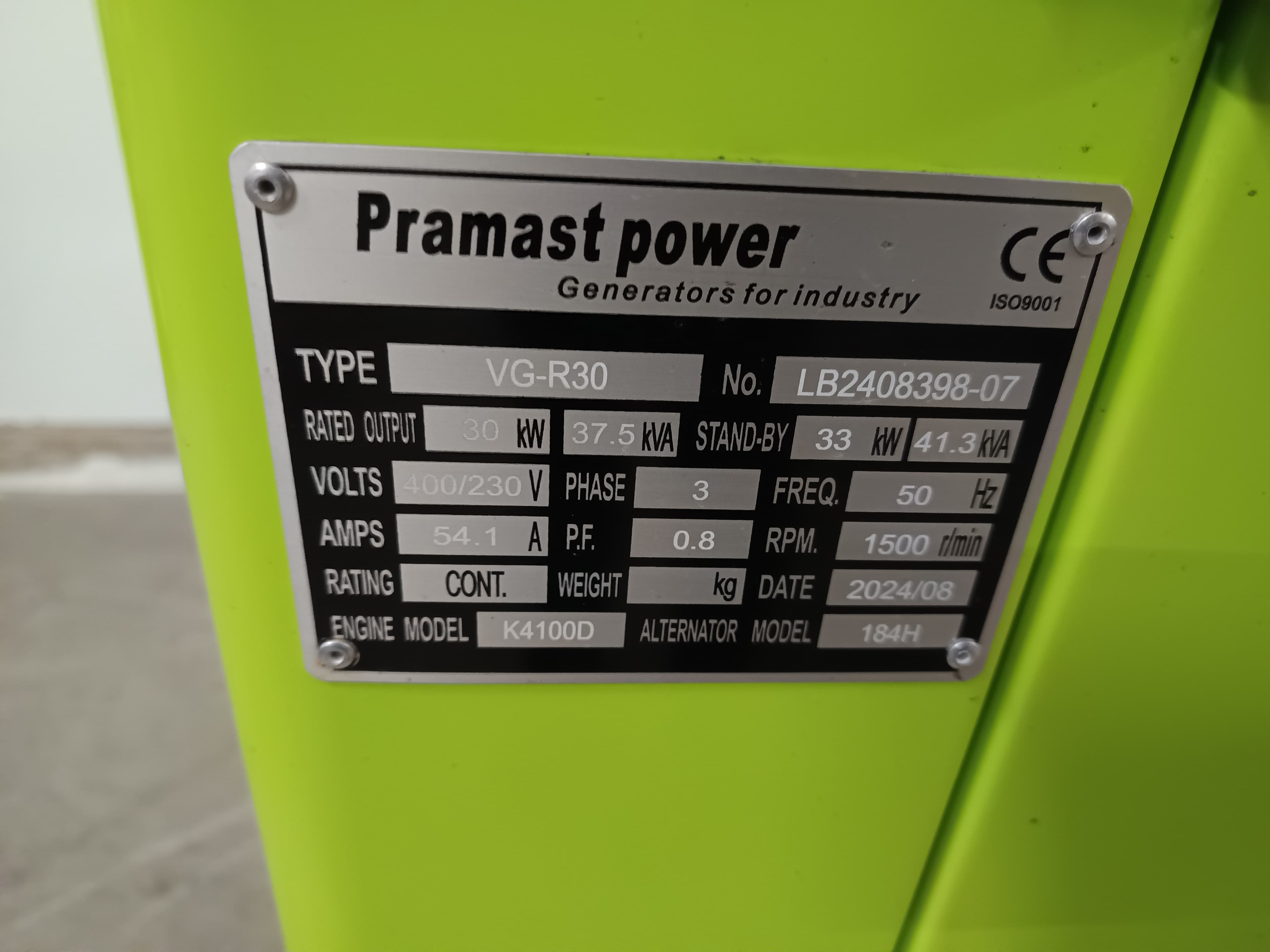 Gerador Pramast 37 KVA · Ano 2024 — imagen 8