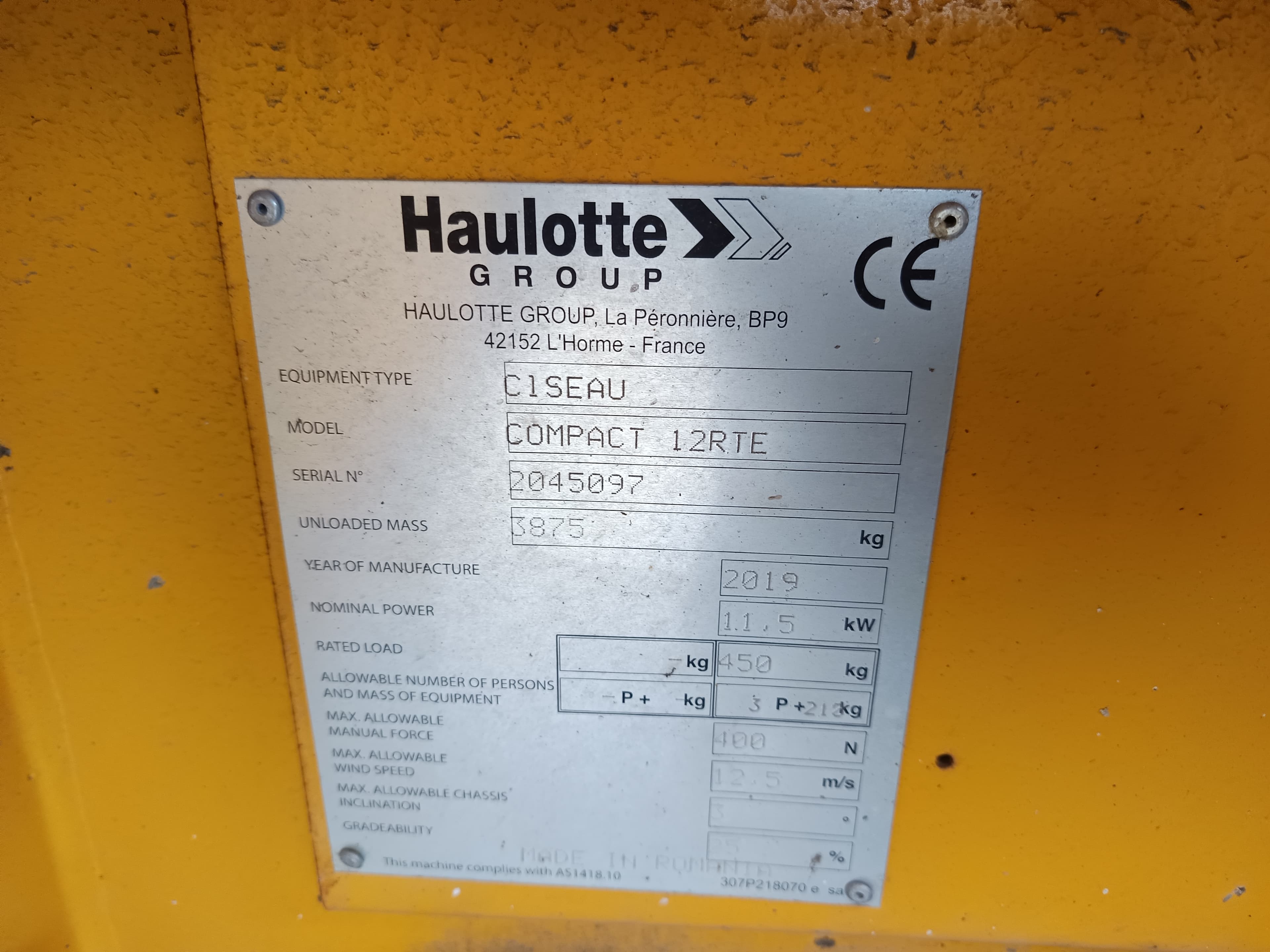 Plataforma Elevatória Haulotte · Ano 2019 — imagen 12