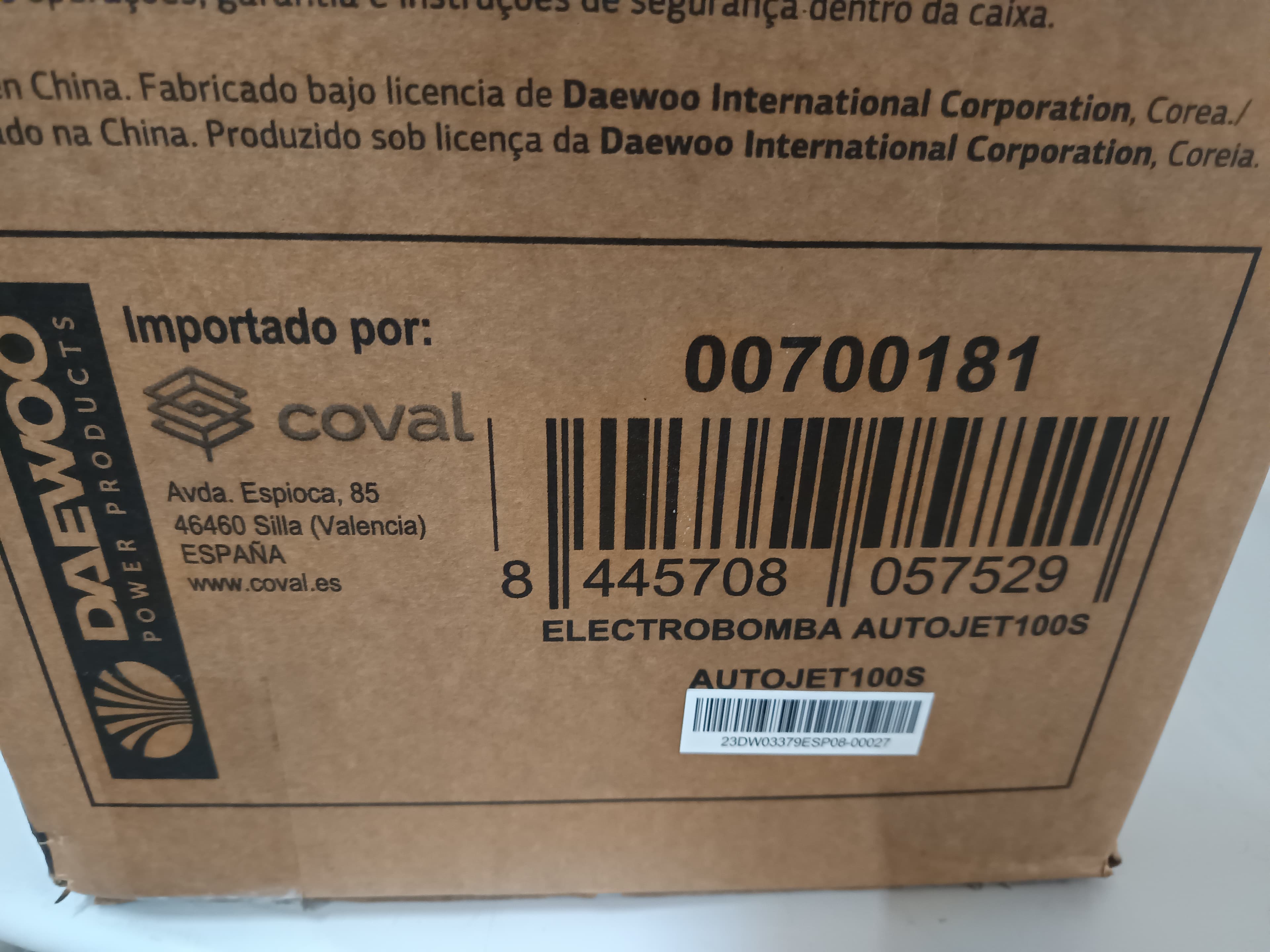 Bomba pressurizadora Daewoo — imagen 7