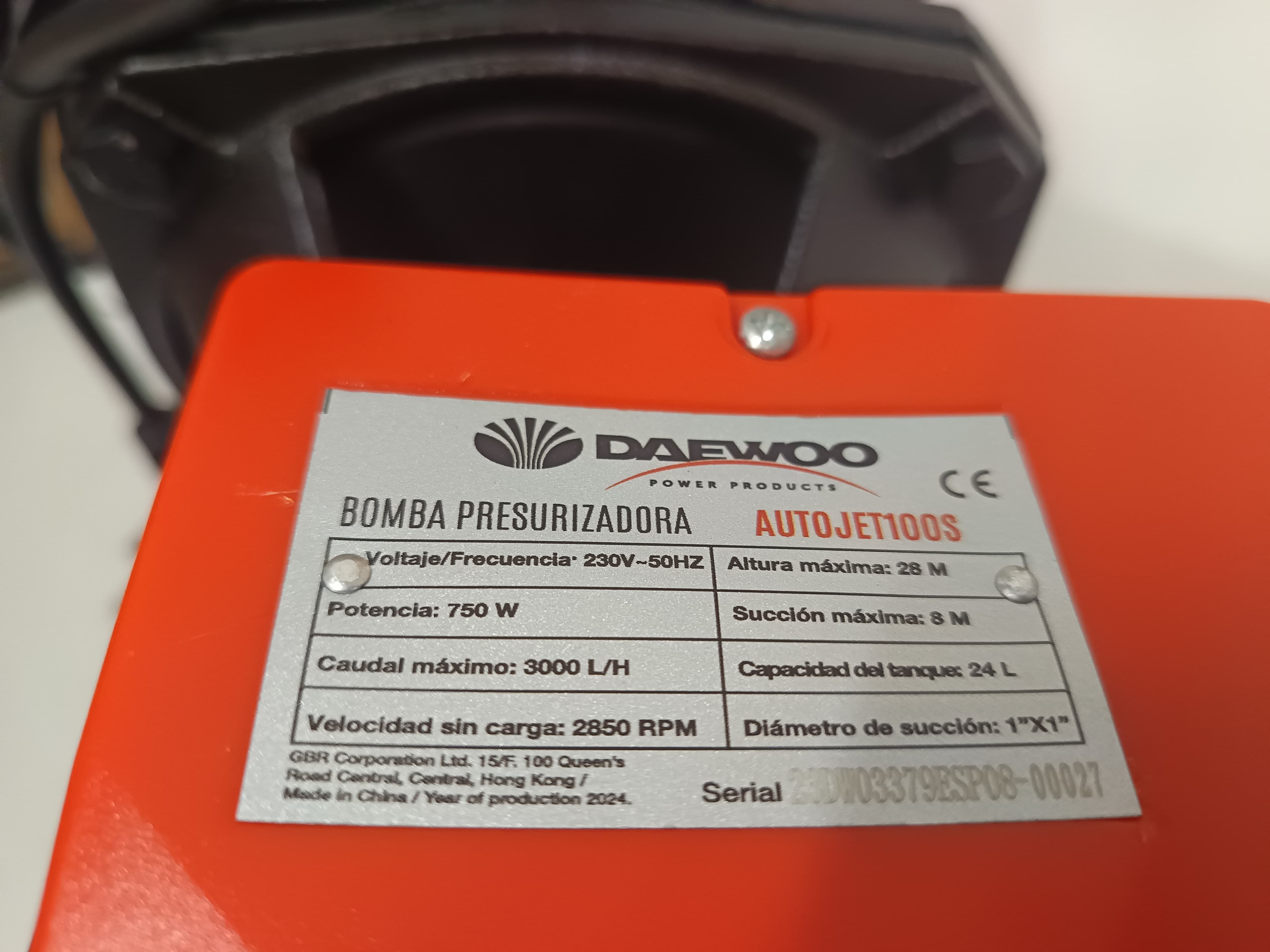 Bomba pressurizadora Daewoo — imagen 6