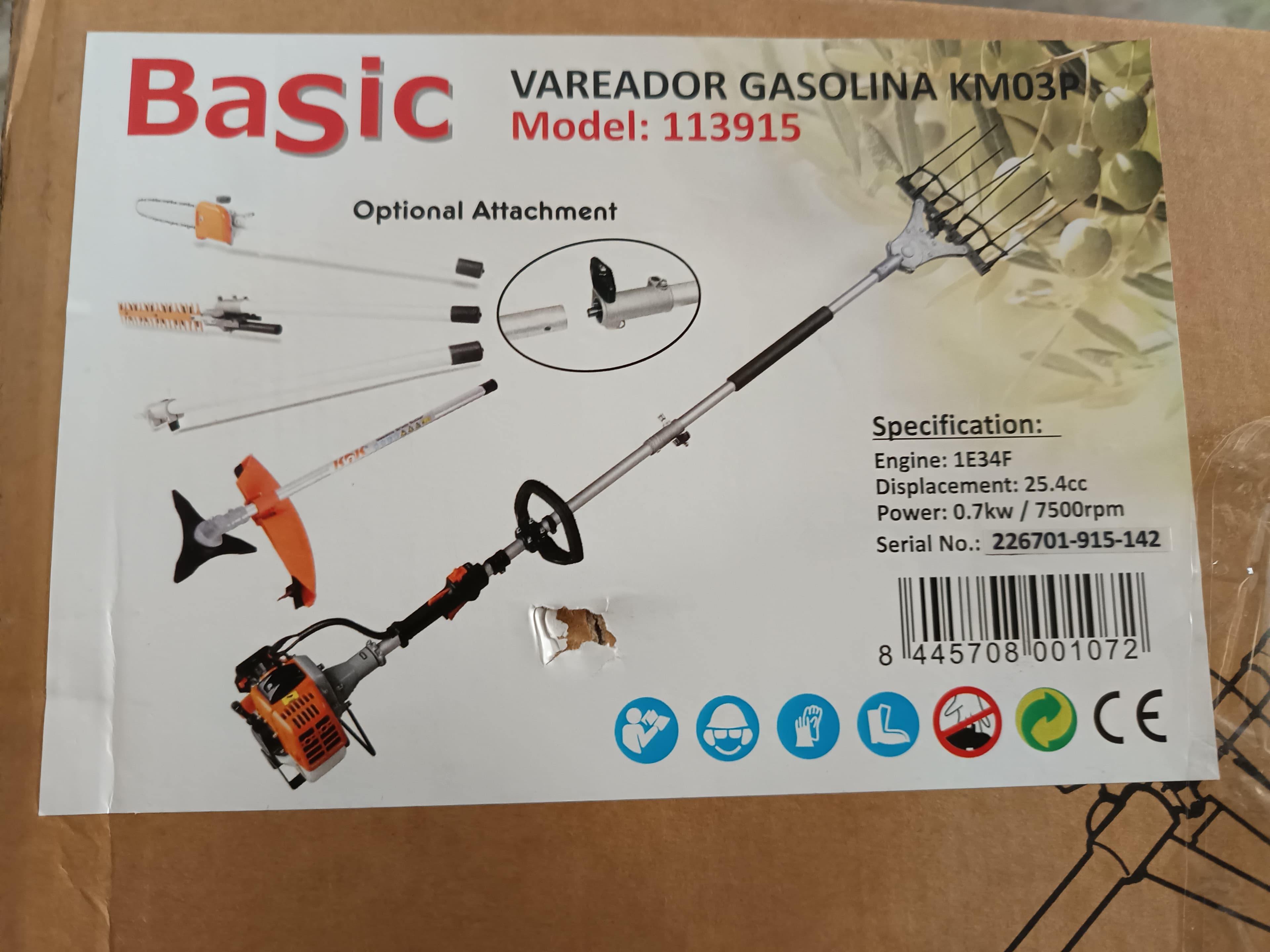 Motor a gasolina Basic com acessório roçadora — imagem 5