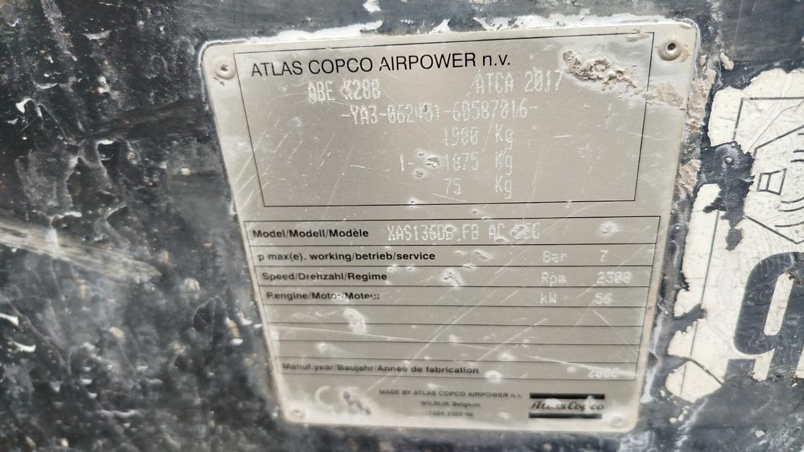 Compressor Atlas Copco XAS 136 — imagem 3