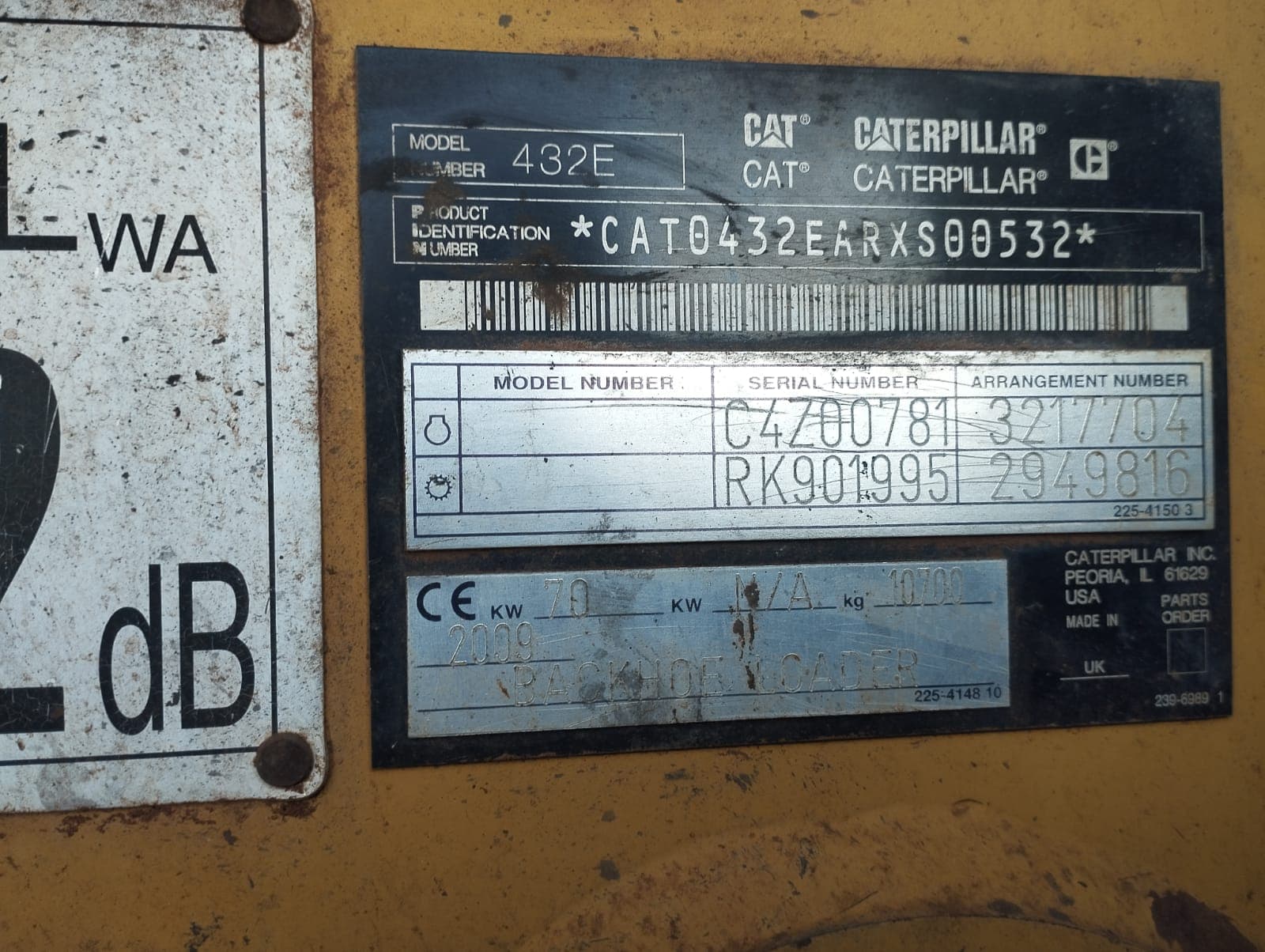 Retro-escavadeira Caterpillar 432E — imagem 5