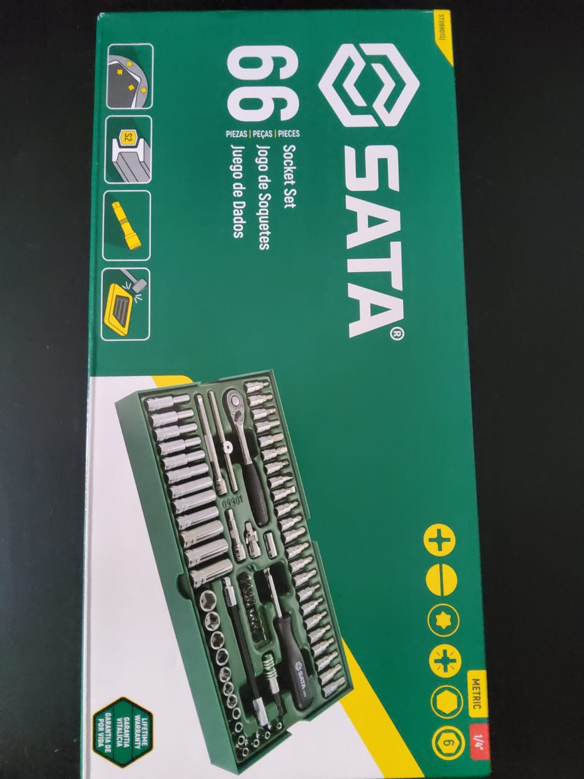 JUEGO DE 66 PIEZAS CON LLAVES DE 6 PUNTOS DE 1/4" — imagen 2