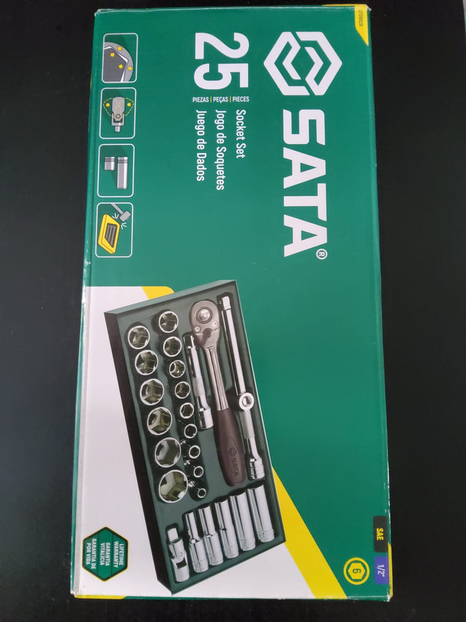 TABULEIRO DE 25 PEÇAS EM POLEGADAS (SAE) 6 PONTOS - ACIONAMENTO DE 1/2" — imagem 2