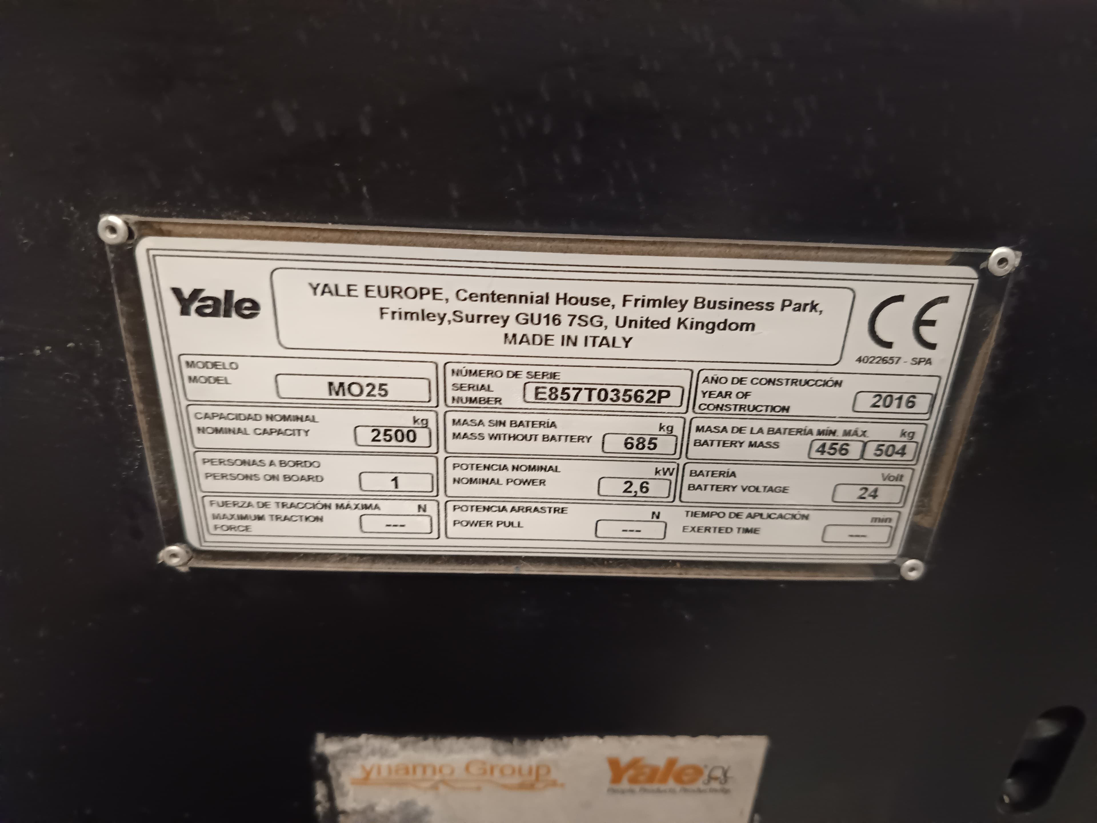 Porta Paletes Yale · Elétrico · Ano 2016 — imagem 12