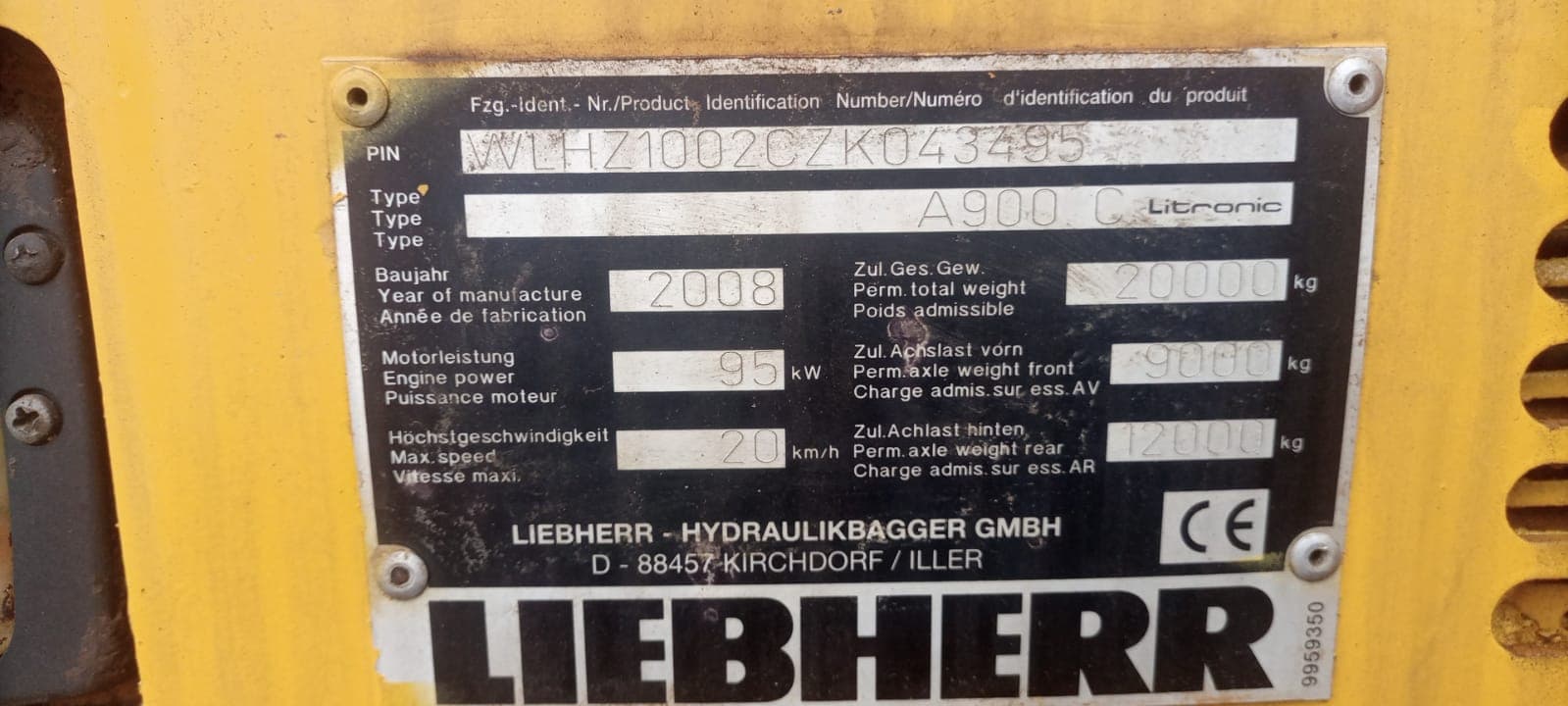 Escavadeira Liebherr A900C — image 17