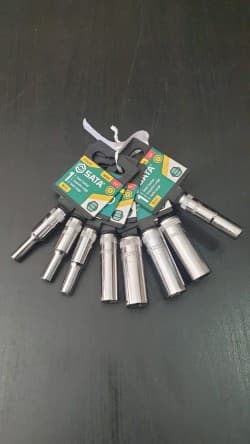 CONJUNTO 8 CHAVES DE CAIXA LONGAS 6 PONTOS DE 1/4"
