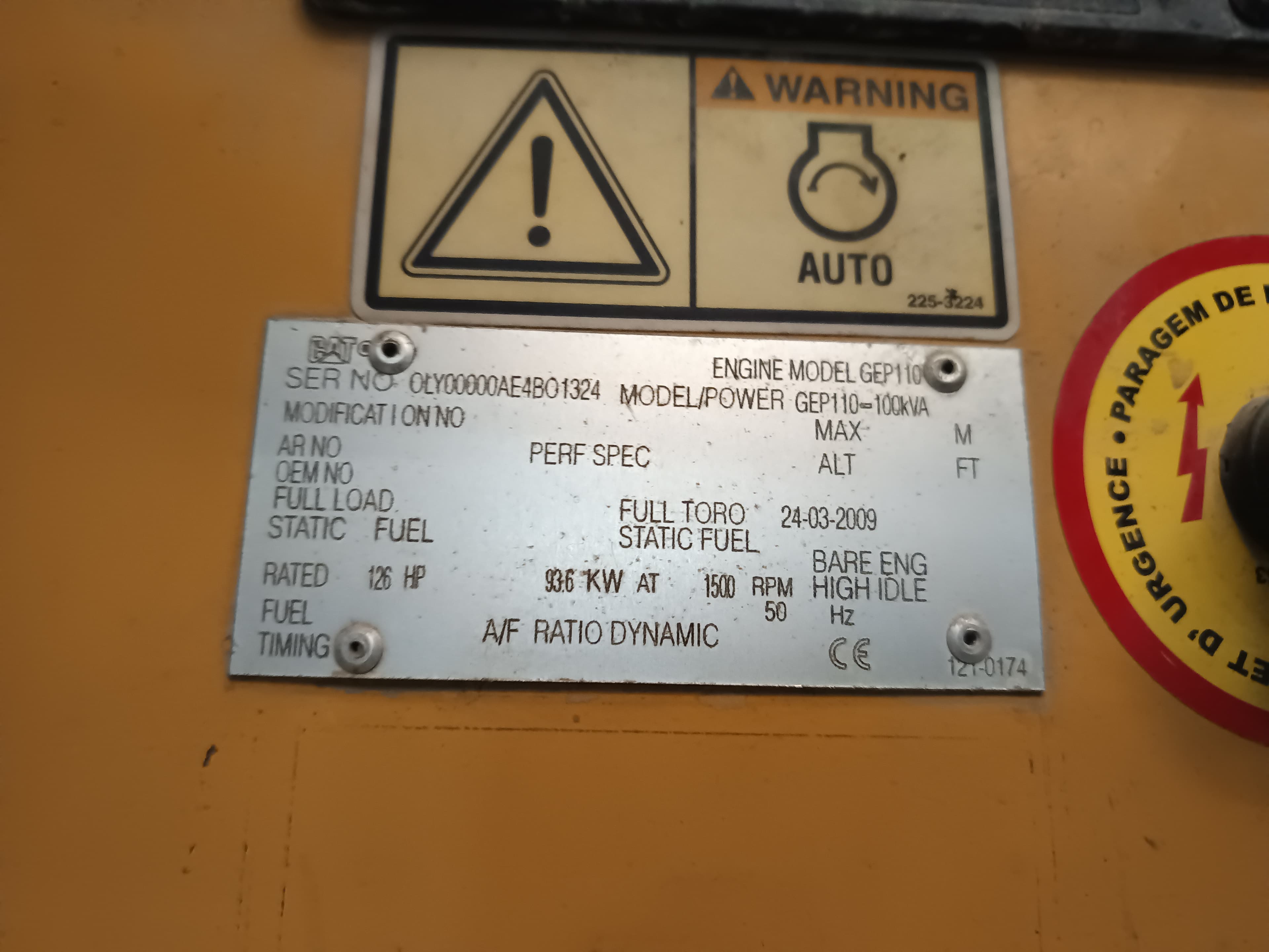 Gerador Olympian 100 kVA · Ano 2009 — imagem 10