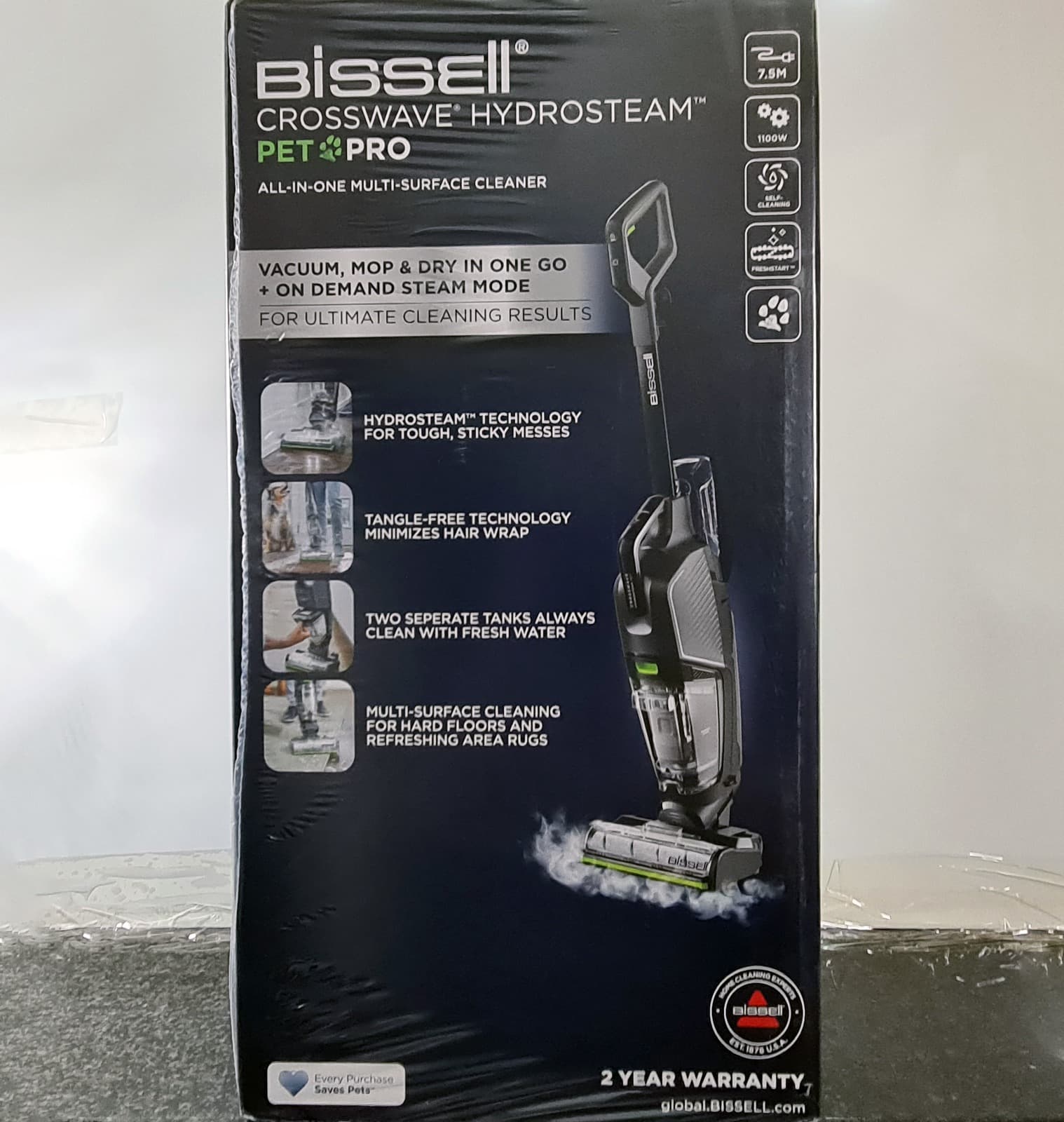 Aspirador Vertical All-in-One Bissell Crosswave Hydrosteam Pet Pro — imagen 16