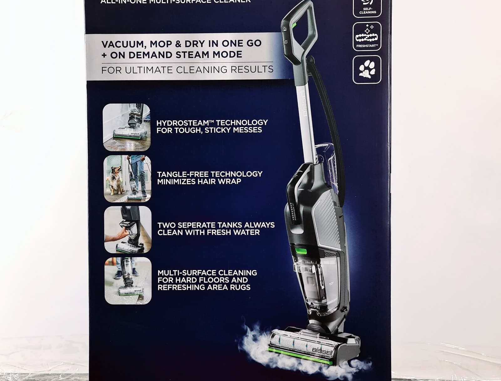 Aspirador Vertical All-in-One Bissell Crosswave Hydrosteam Pet Select — imagen 16