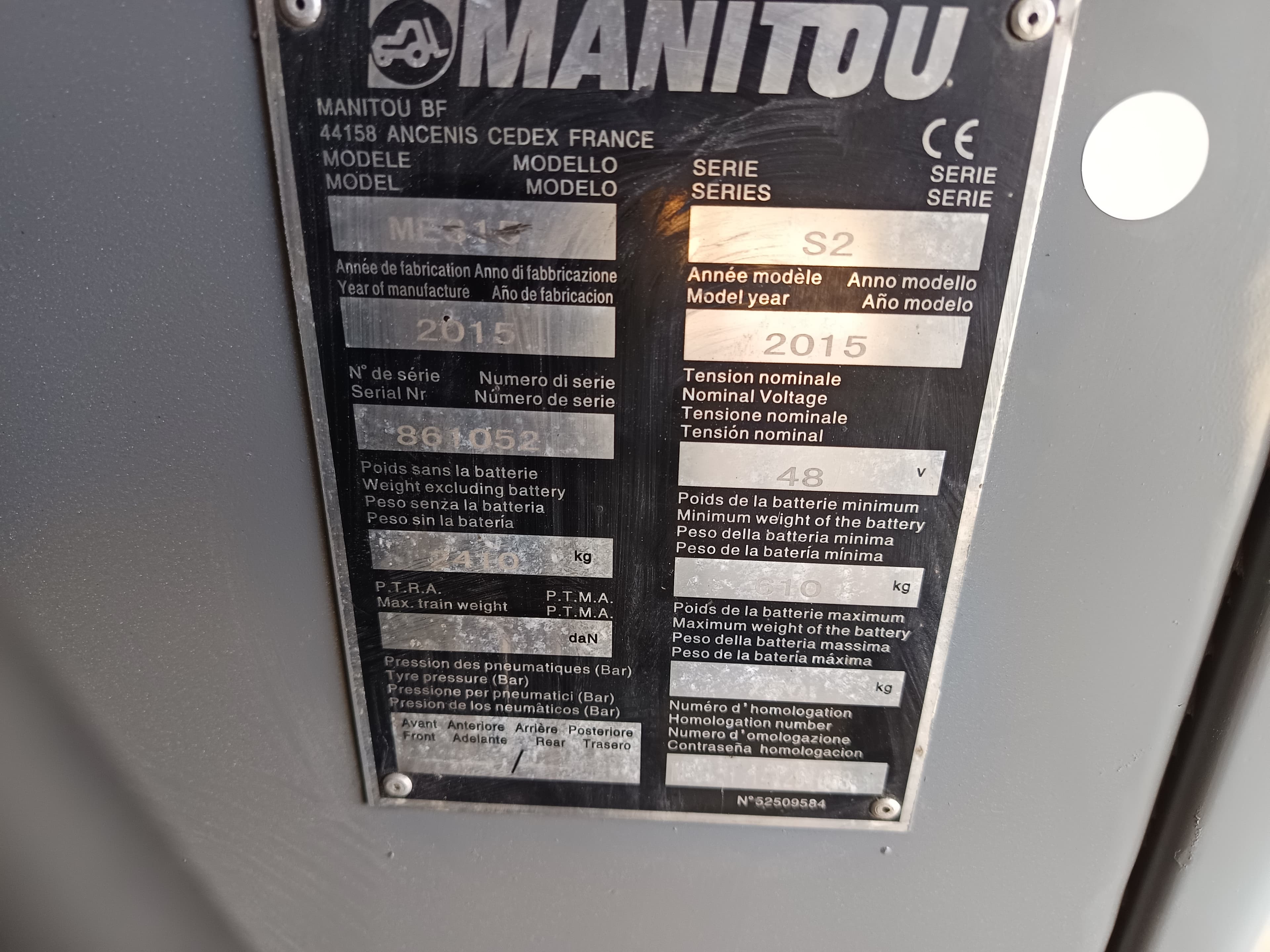 Empilhador Elétrico Manitou · 2015 — image 16