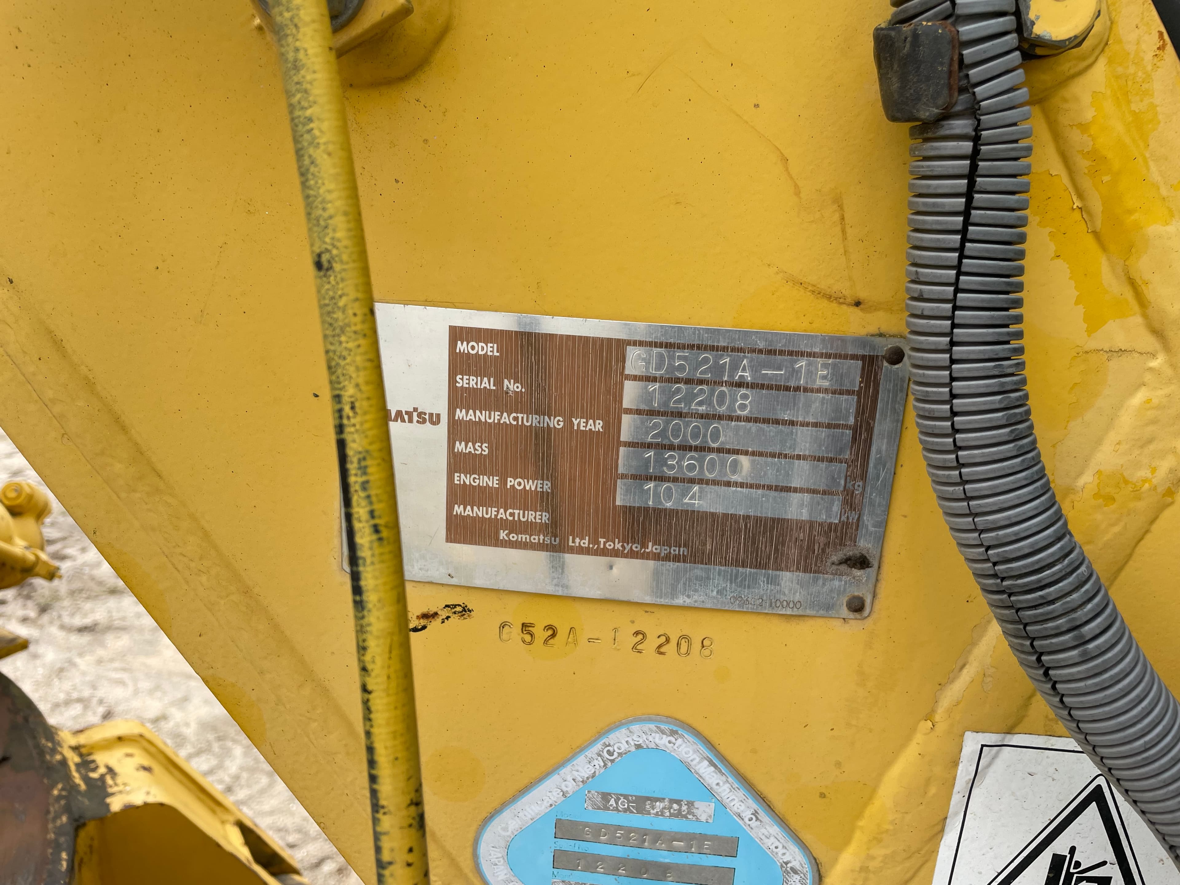 Motoniveladora Komatsu · Ano 2000 — imagen 7