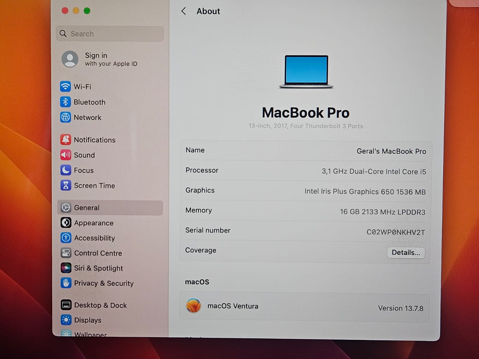 Computador Apple MacBook Pro (2017) — image 11