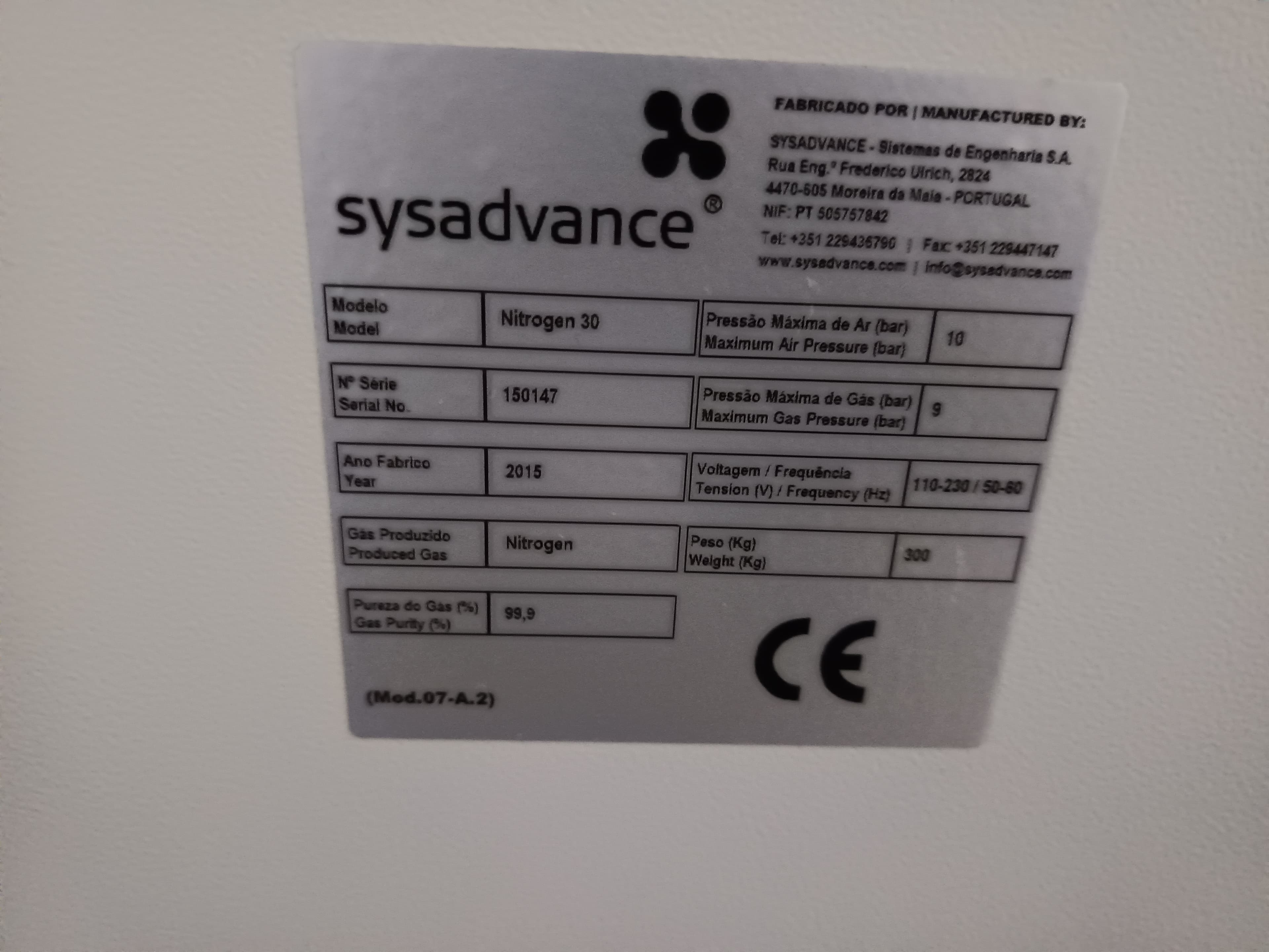 Compressor Nitrogénio Sysadvance — imagem 6