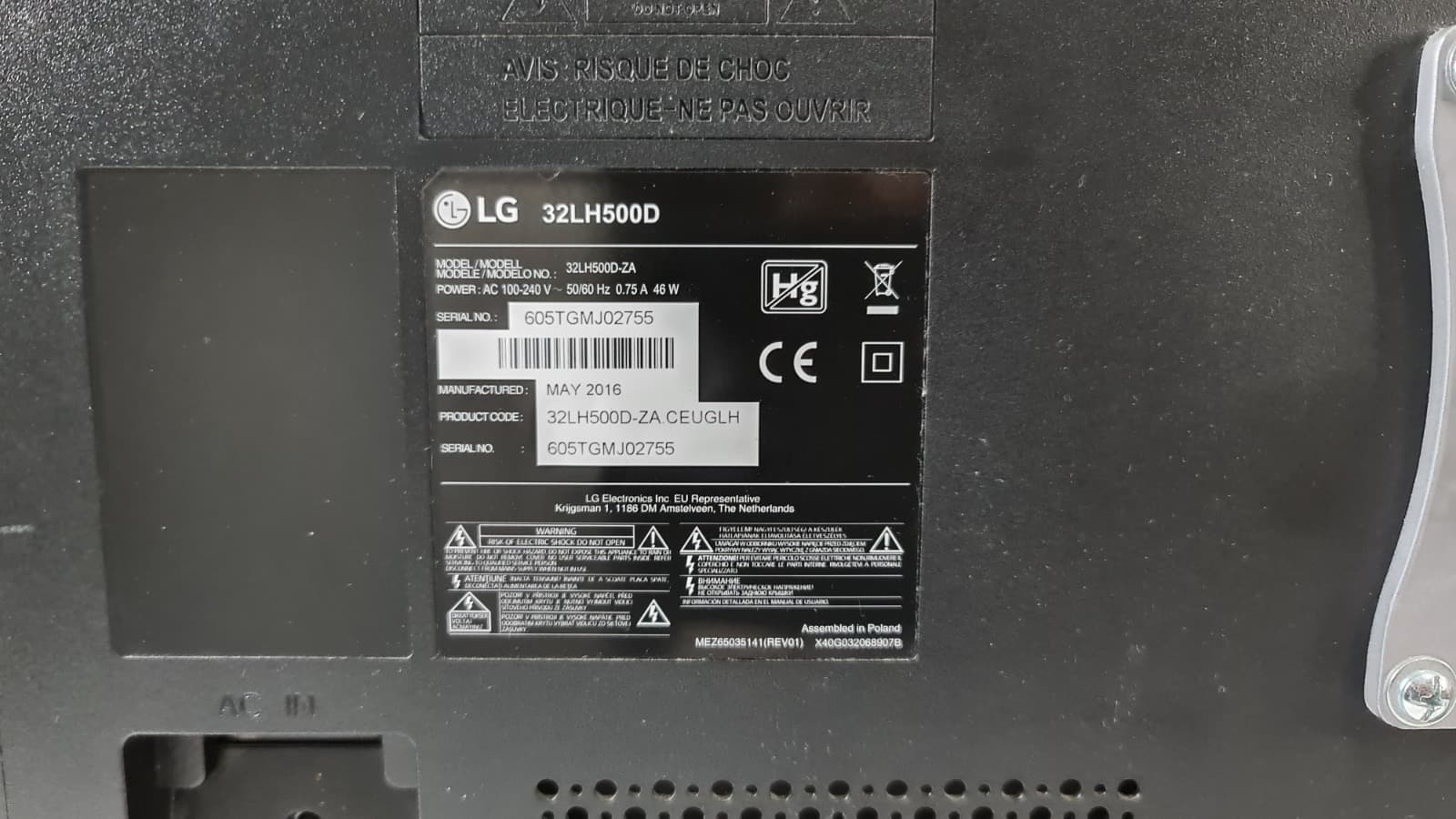 Televisão LED LG 32LH500D — imagen 3