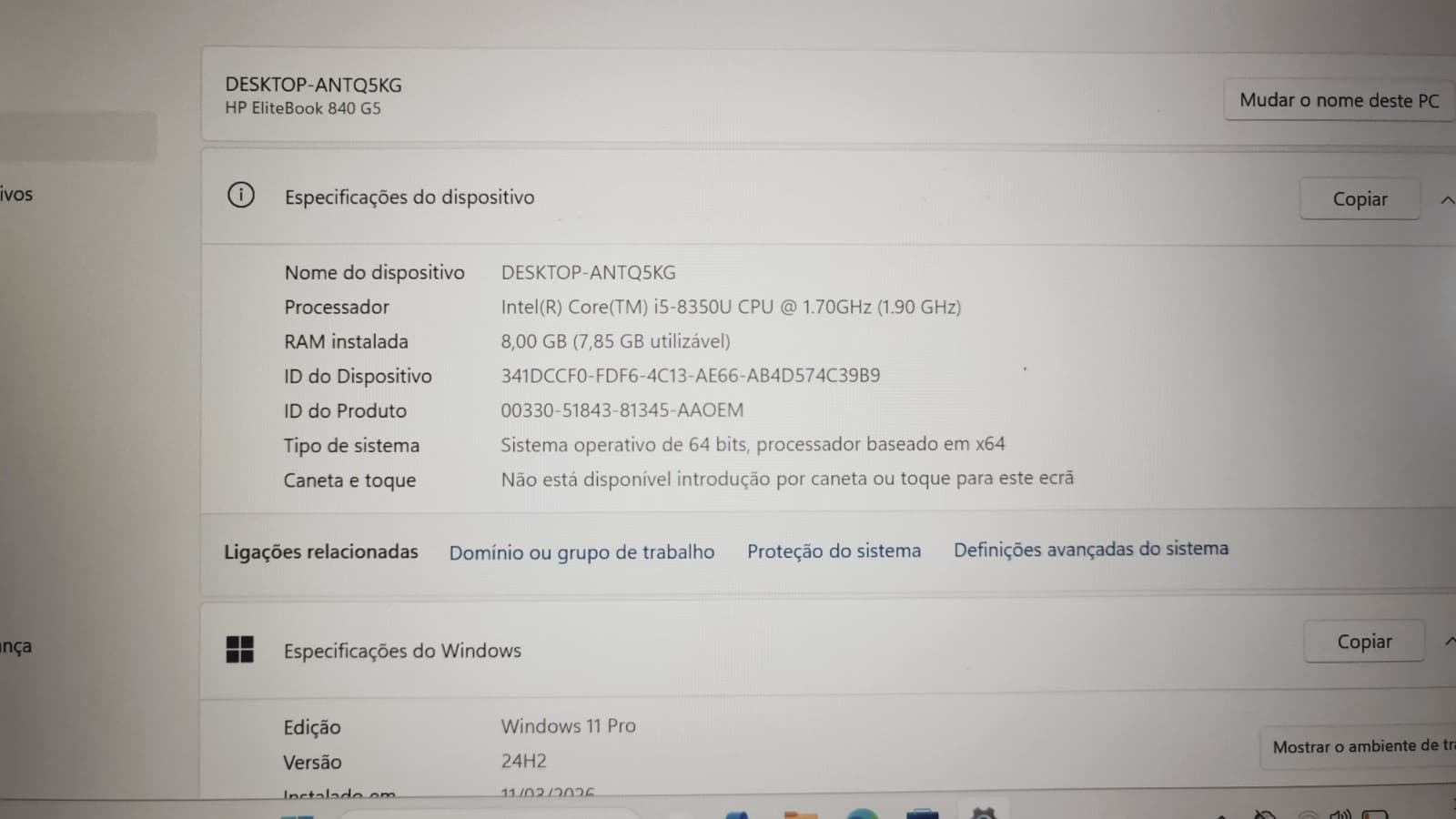 Computador portátil HP EliteBook 840 G5 — imagen 8