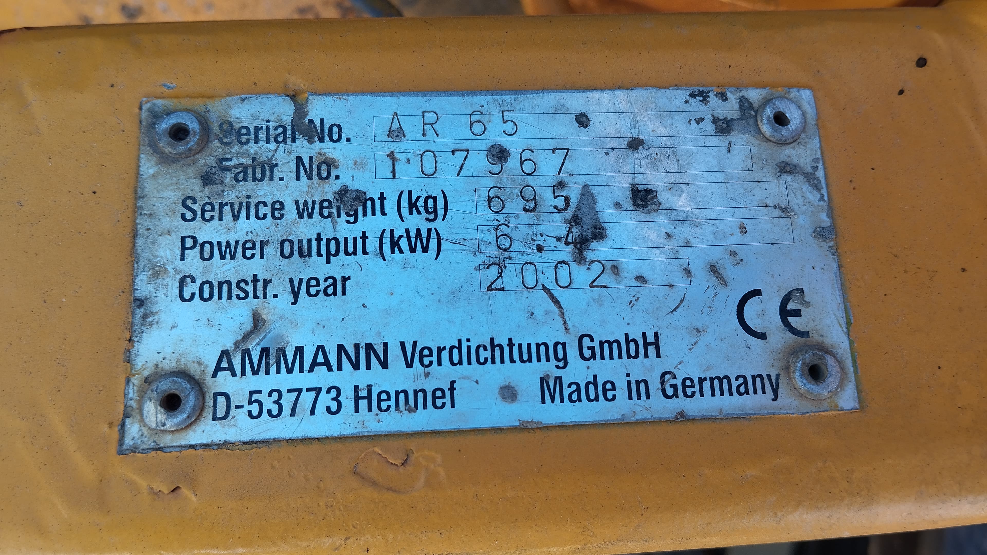Cilindro de aperto AMMANN AR65 — imagem 5
