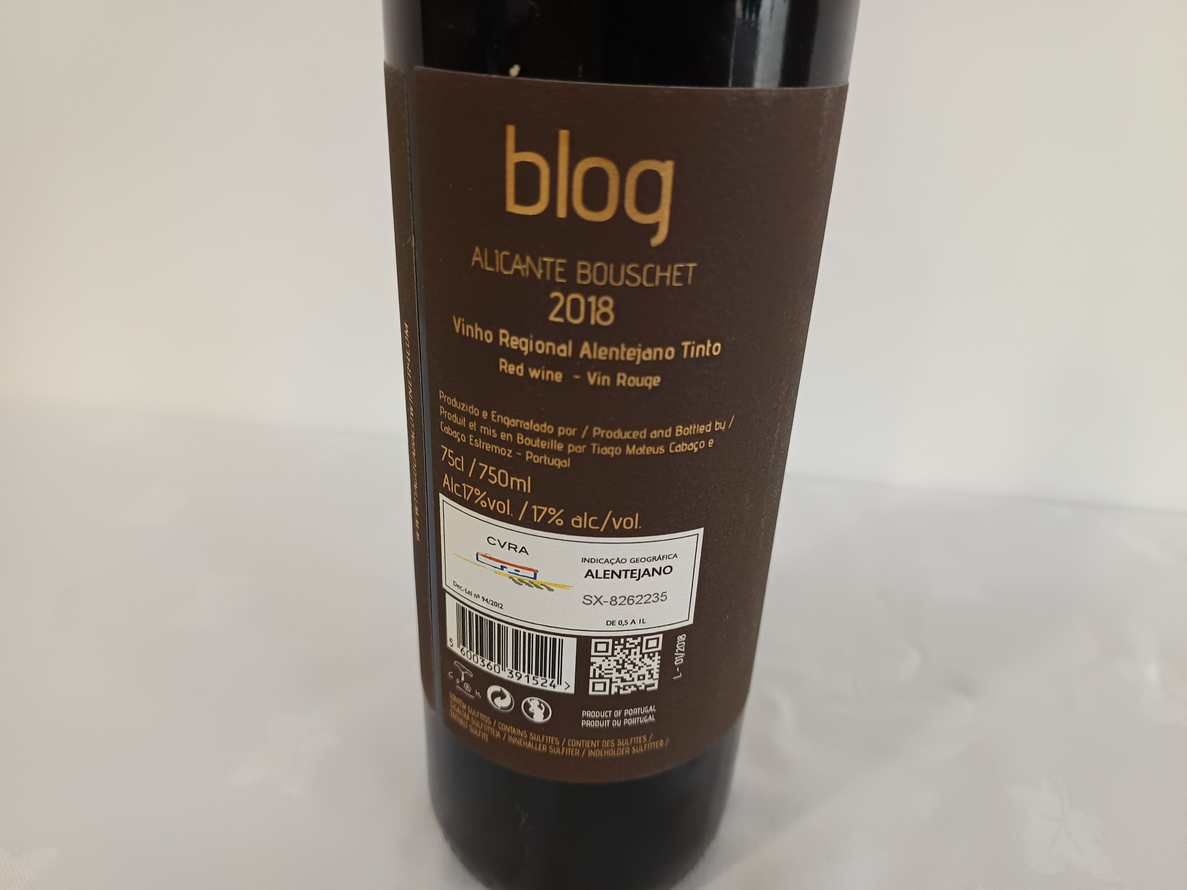 Garrafa de vinho tinto blog Alicante Bouschet 2018 — imagem 3