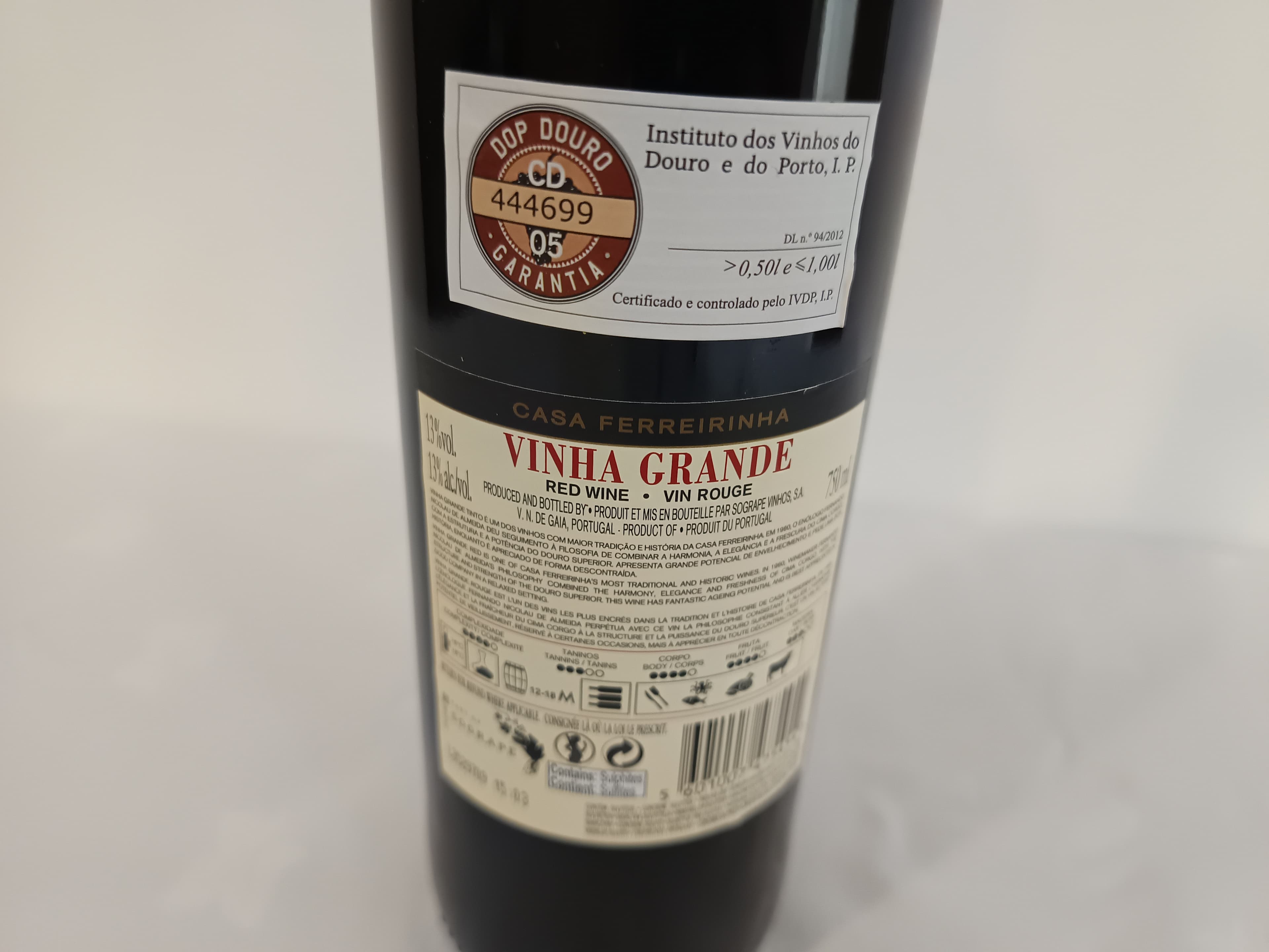 Garrafa vinho tinto Vinha Grande Douro 2023 — imagem 3