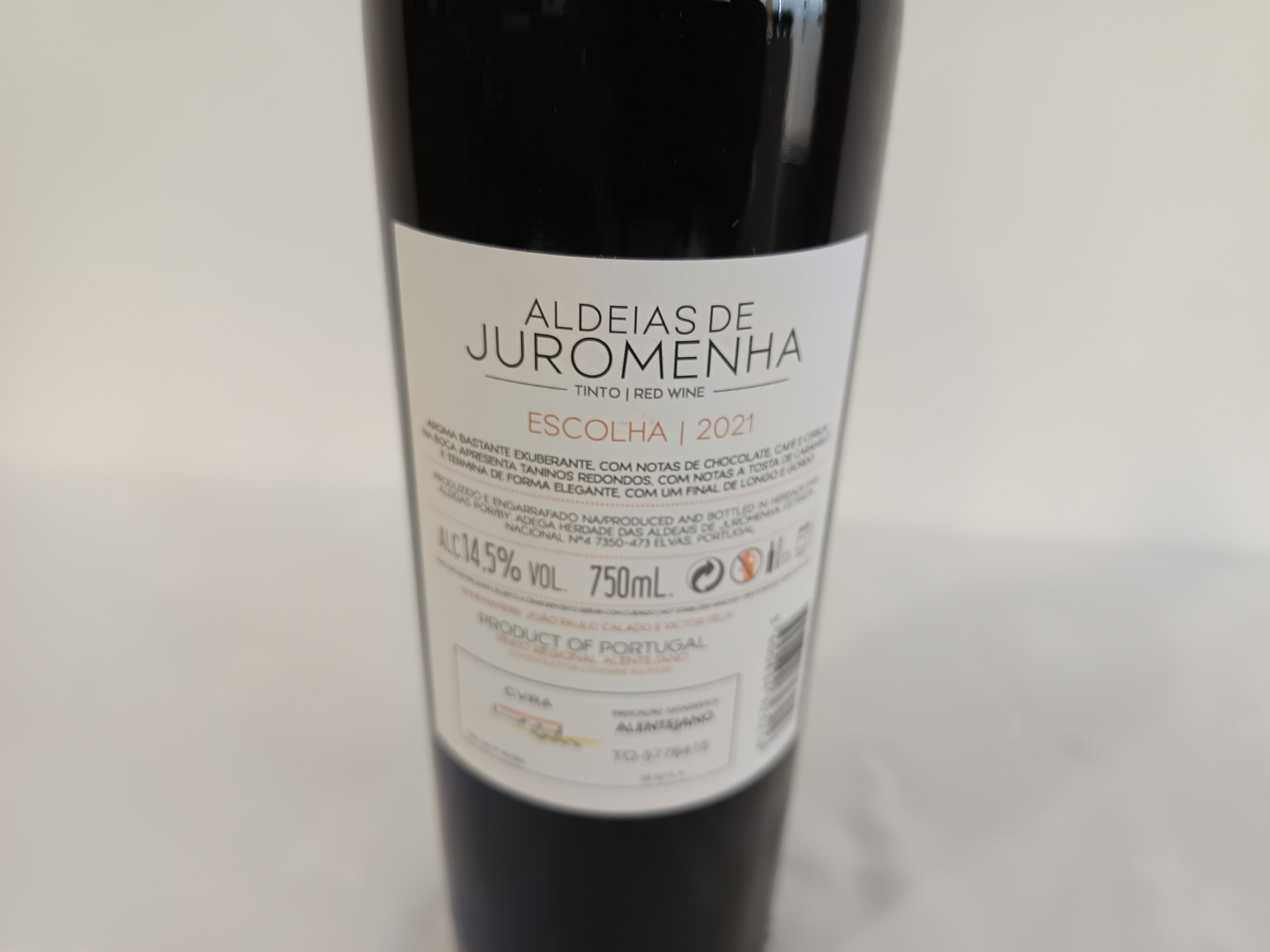 Garrafa de vinho tinto Escolha Aldeias de Juromenha 2021 — imagem 4