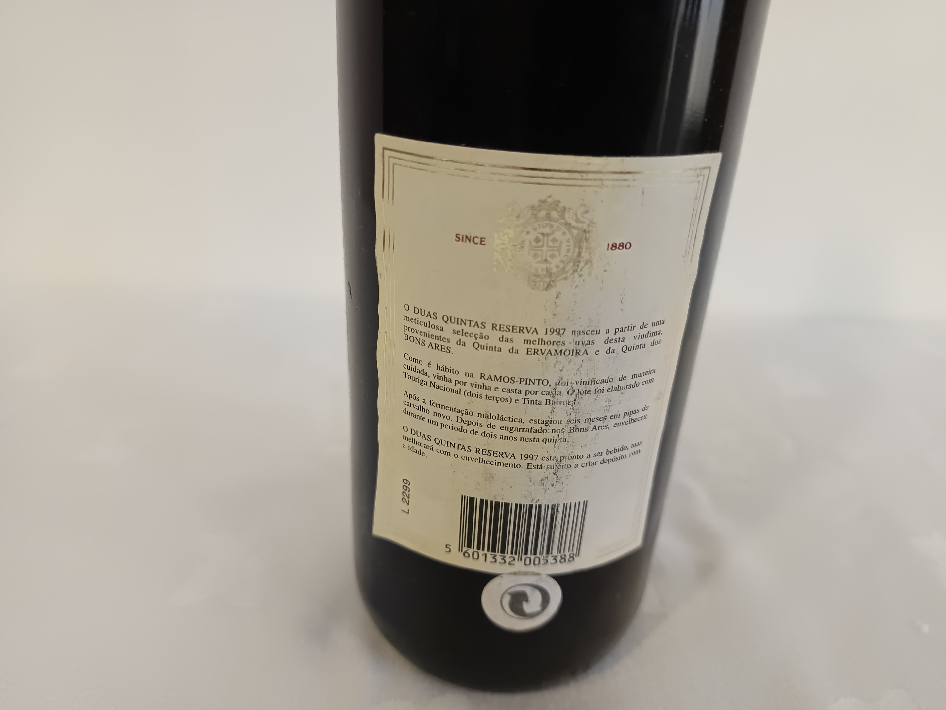 Garrafa de vinho tinto Duas Quintas Douro Reserva 1997 — imagem 4
