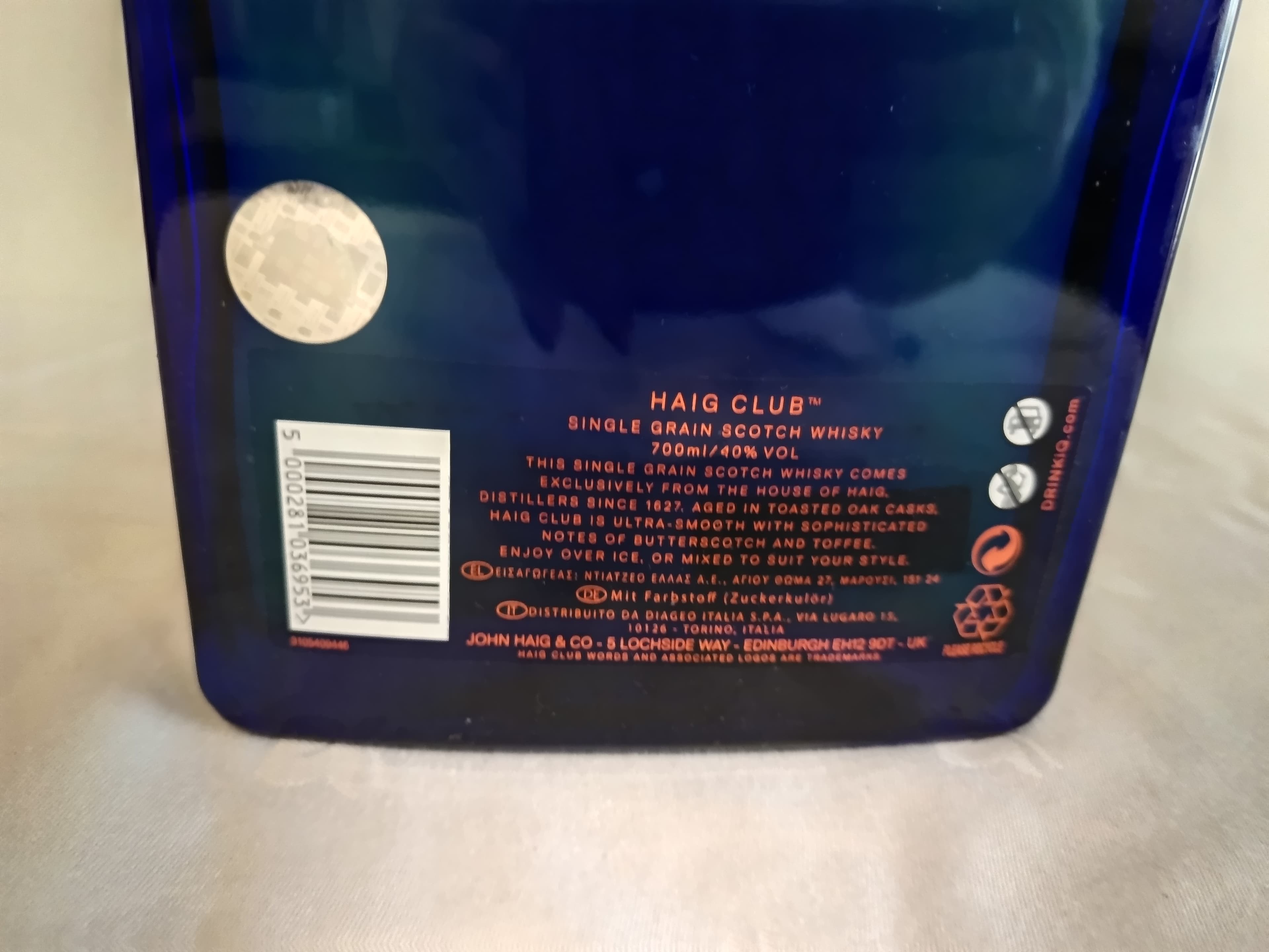 Garrafa de Whisky Haig Club — imagem 4