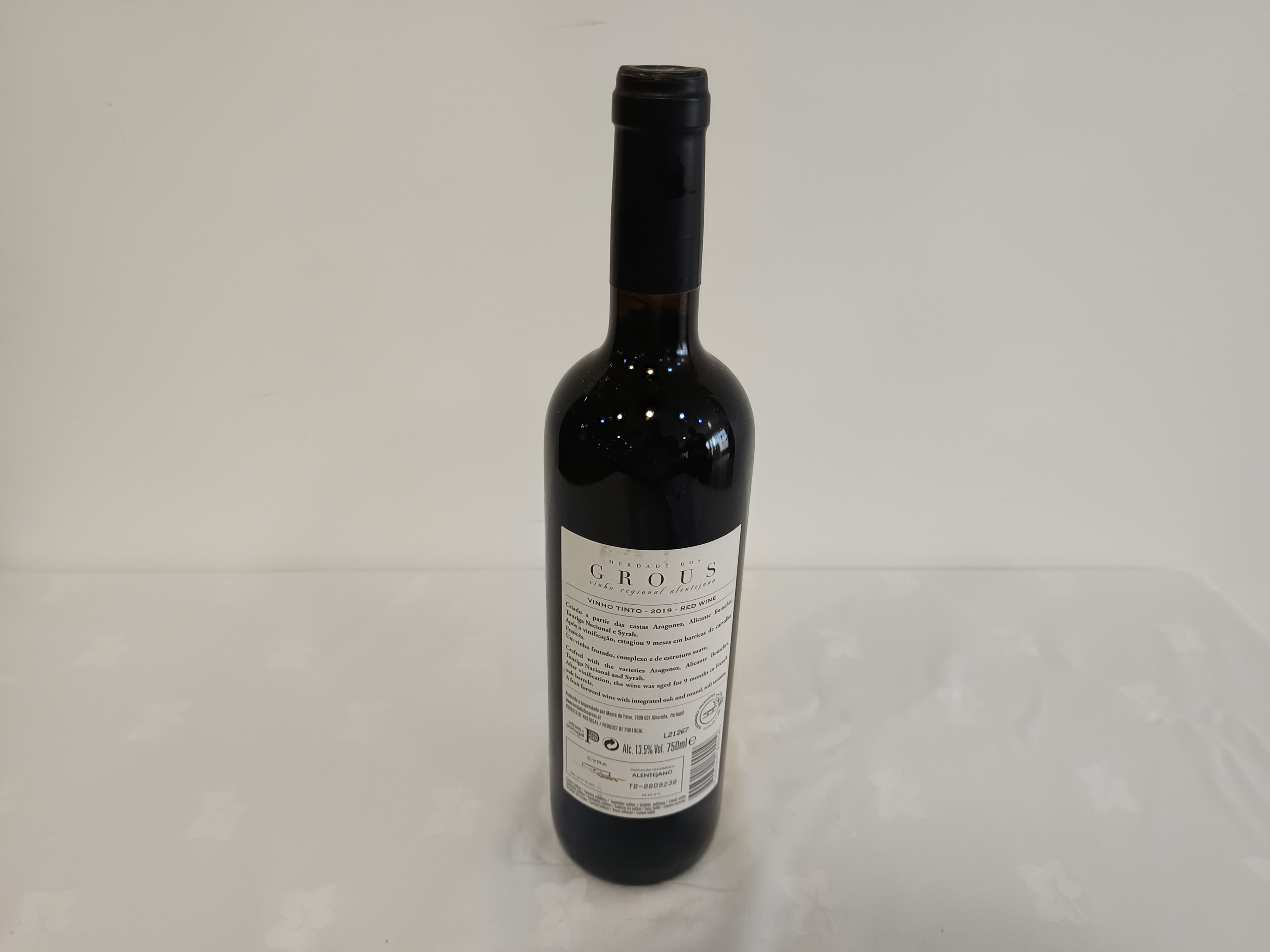 Garrafa de vinho tinto Herdade dos Grous 2019 — imagem 3