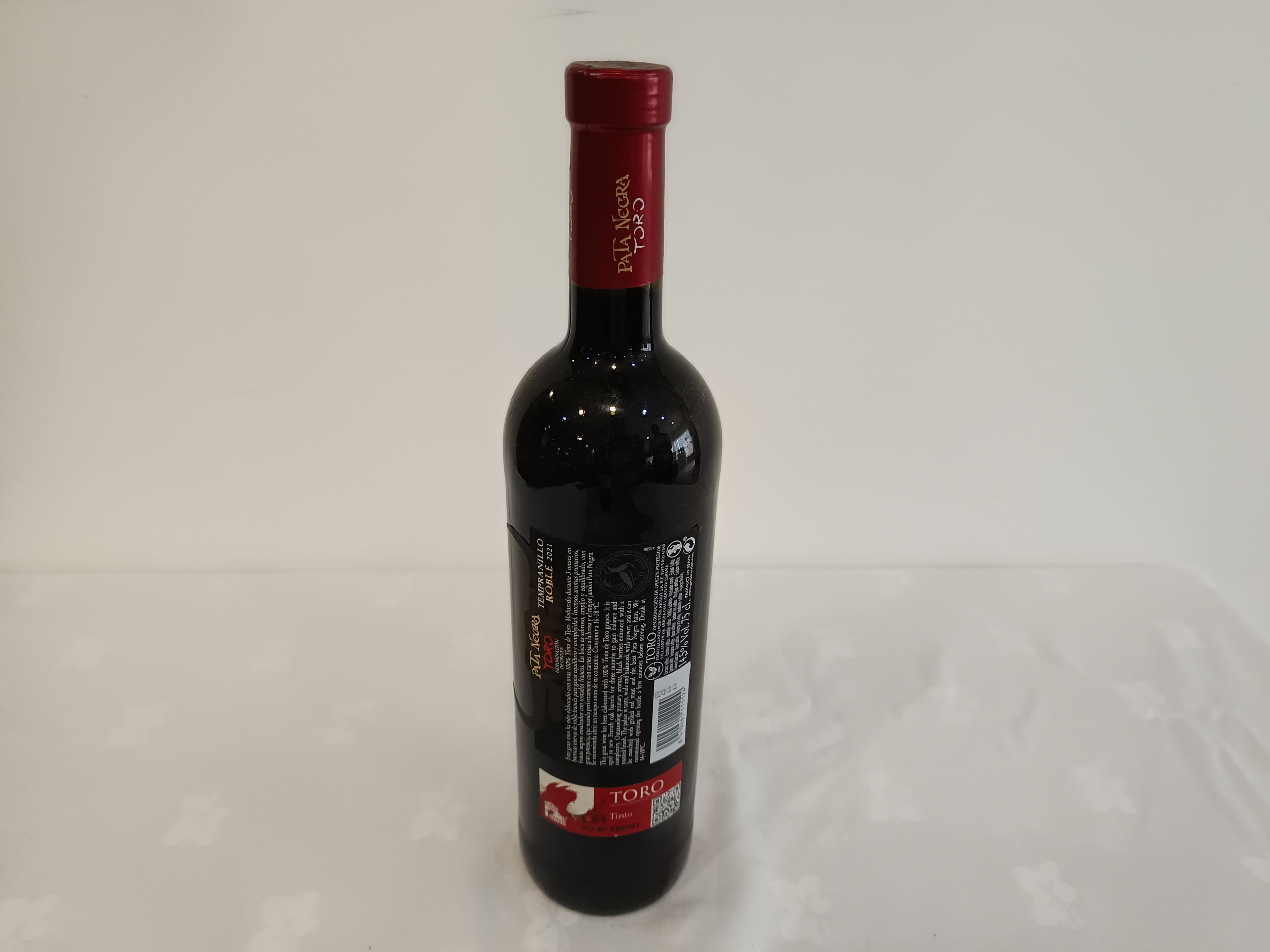 Garrafa de vinho tinto Pata Negra Toro Tempranillo Roble 2021 — imagen 3