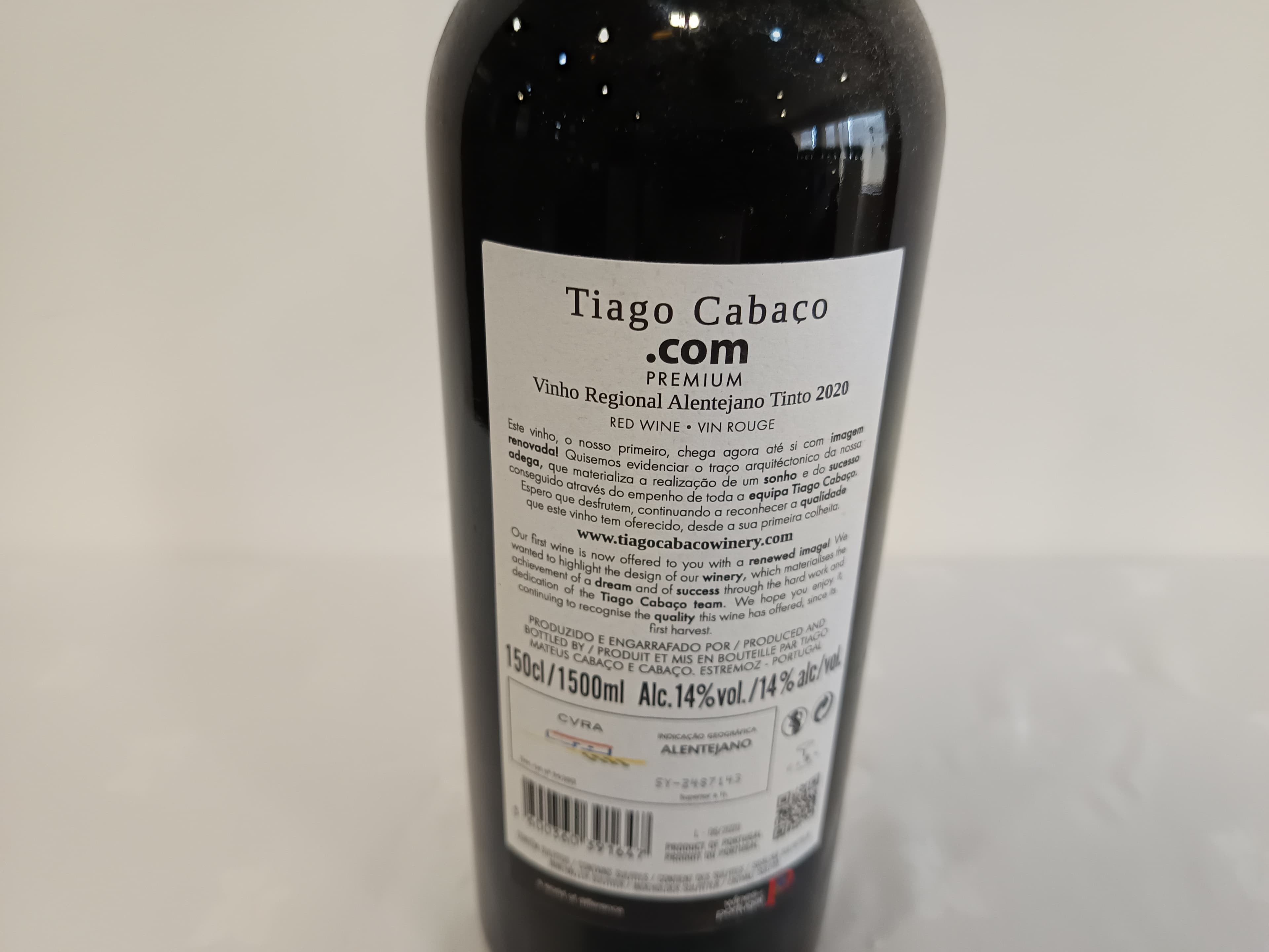 Garrafa de vinho tinto .com Preium Tiago Cabeço 2020 — imagem 4