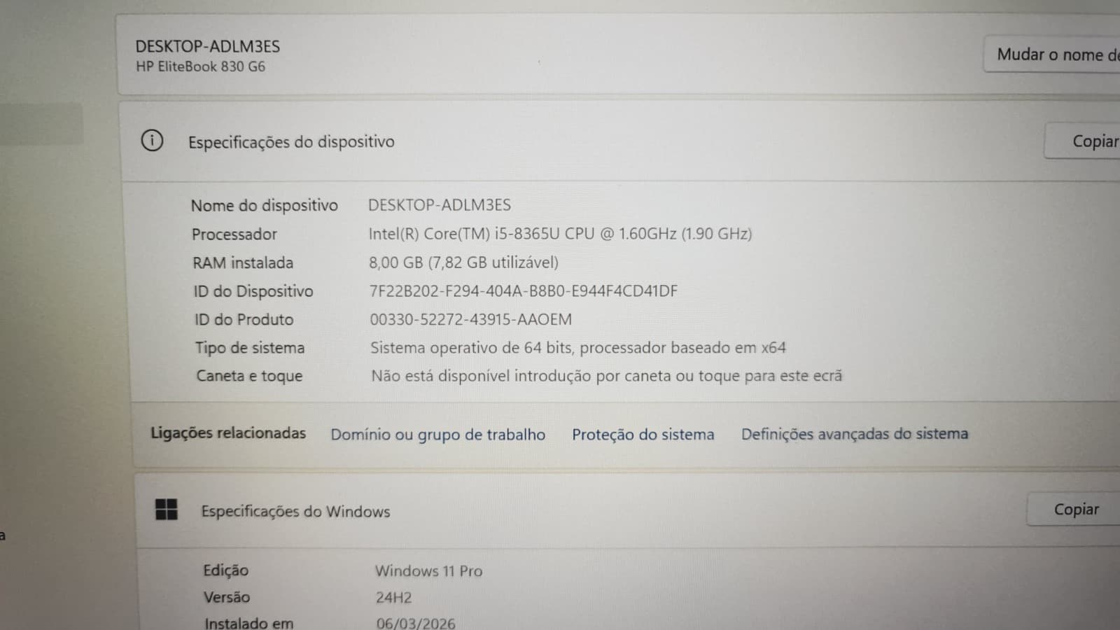 Computador portátil HP EliteBook 830 G6 — imagem 7