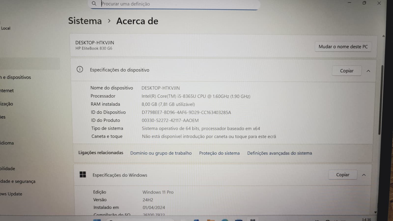 Computador portátil HP EliteBook 830 G6 — imagem 8