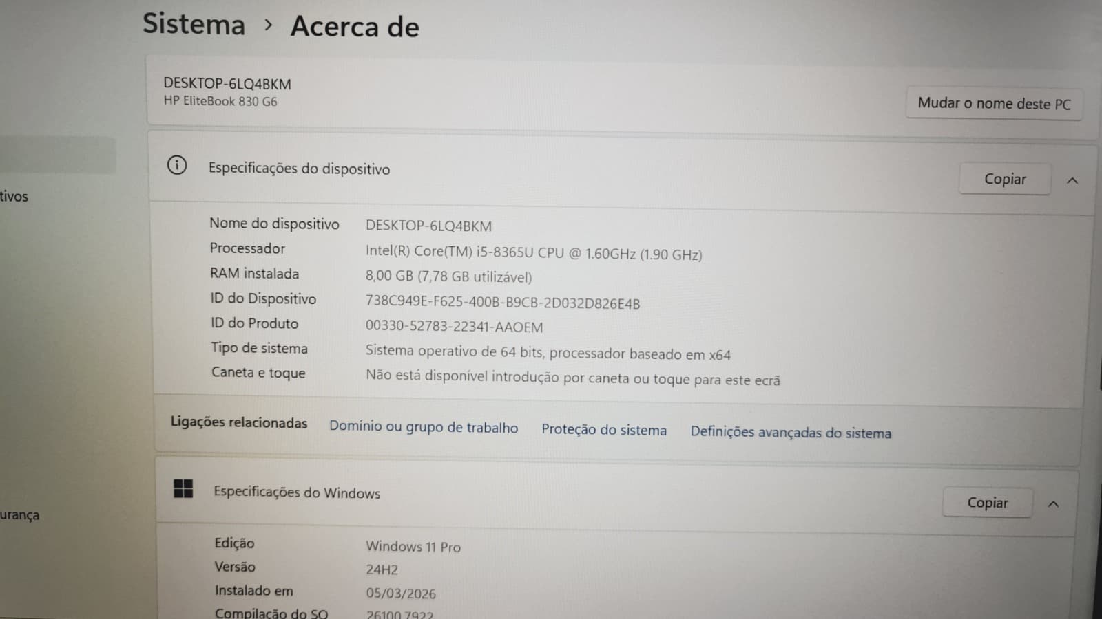 Computador portátil HP EliteBook 830 G6 — imagem 7