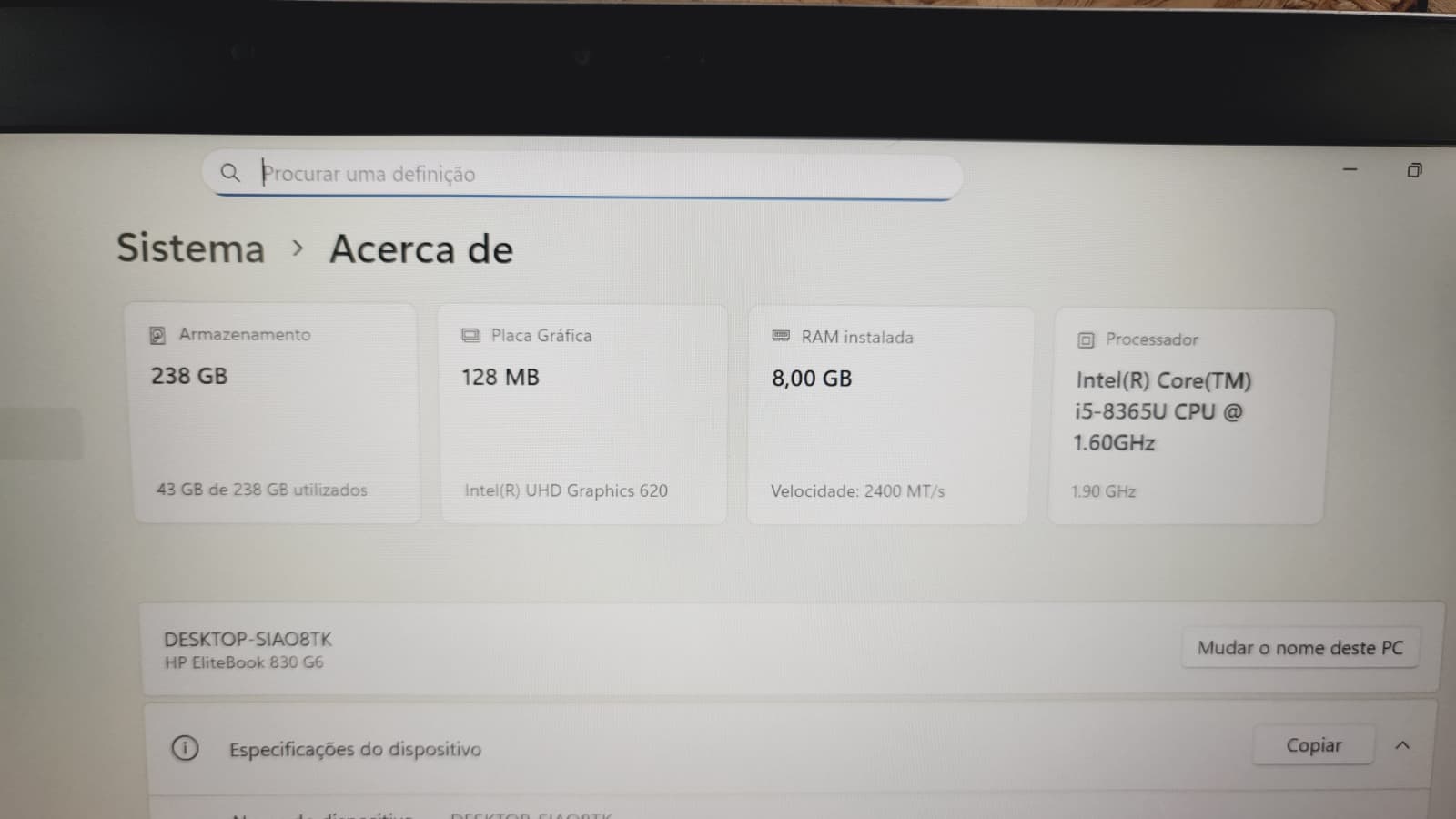 Computador portátil HP EliteBook 830 G6 — imagem 9
