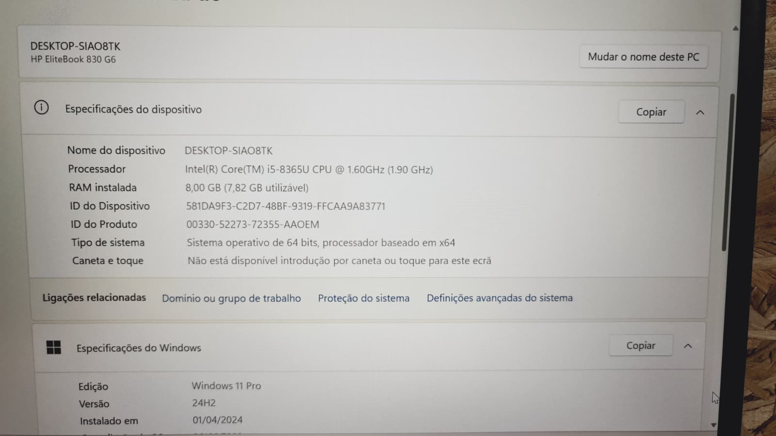 Computador portátil HP EliteBook 830 G6 — imagem 7